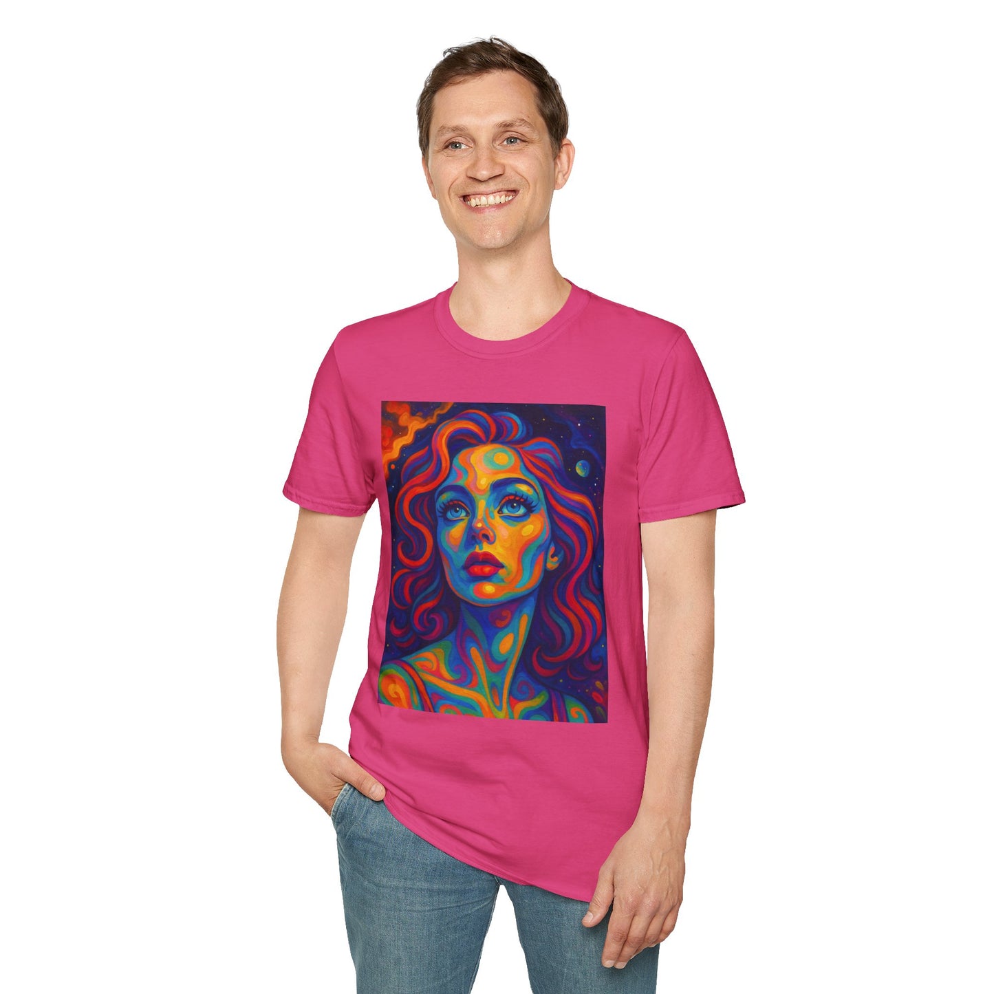 Psychedelic Woman Face Shirt | Trippy Pop Art T-Shirt | Colorful Surreal Portrait Tee | Gift for Art Lovers