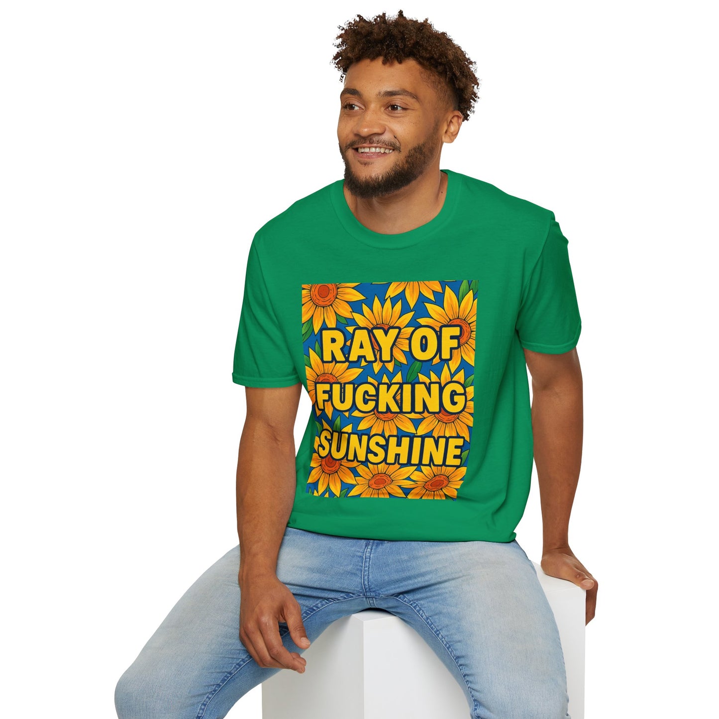 Cheerful Graphic Tee: "Ray of Fucking Sunshine" Unisex Softstyle T-Shirt | Gift for Friends, Casual Wear, Summer Vibes, Birthday Gift, [...]