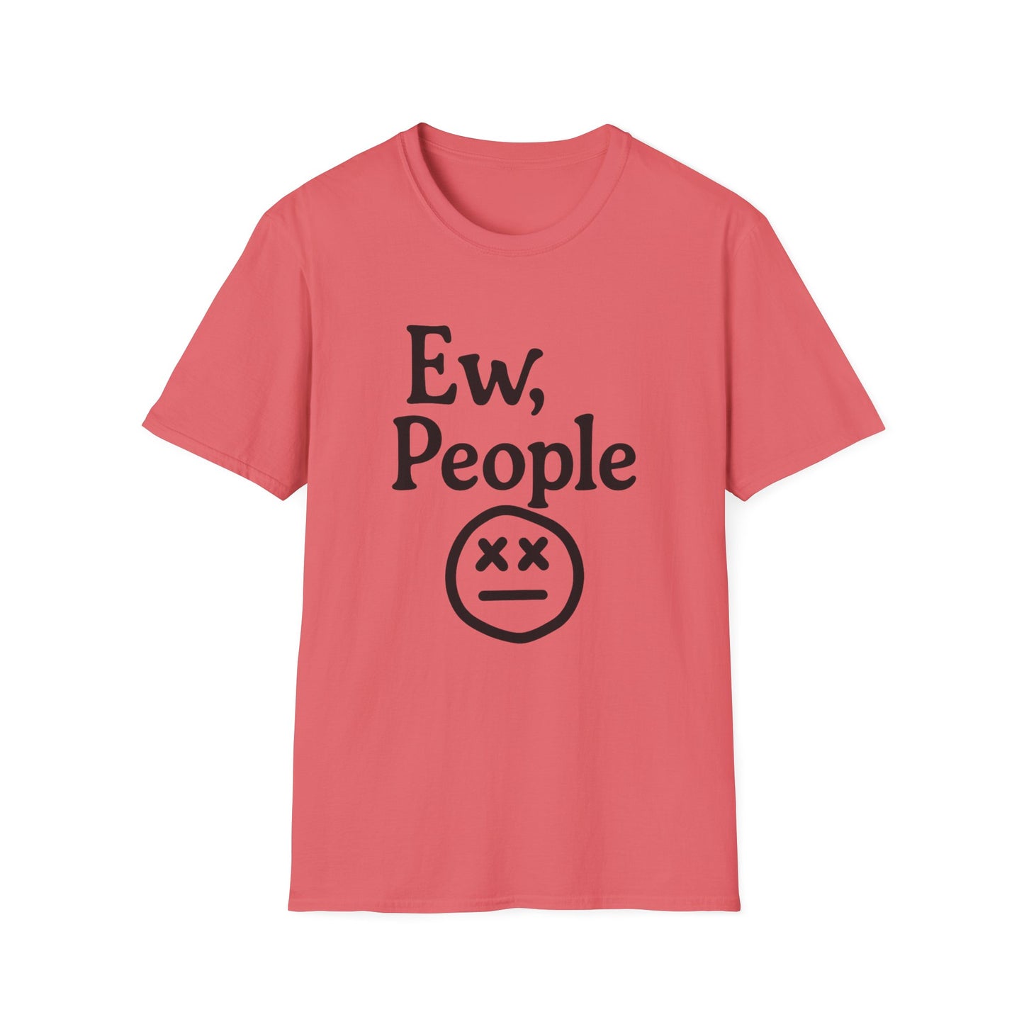 Ew, People Unisex Softstyle T-Shirt | Funny Graphic Tee for Introverts, Gift for Friends, Casual Wear, Comfortable Everyday Shirt