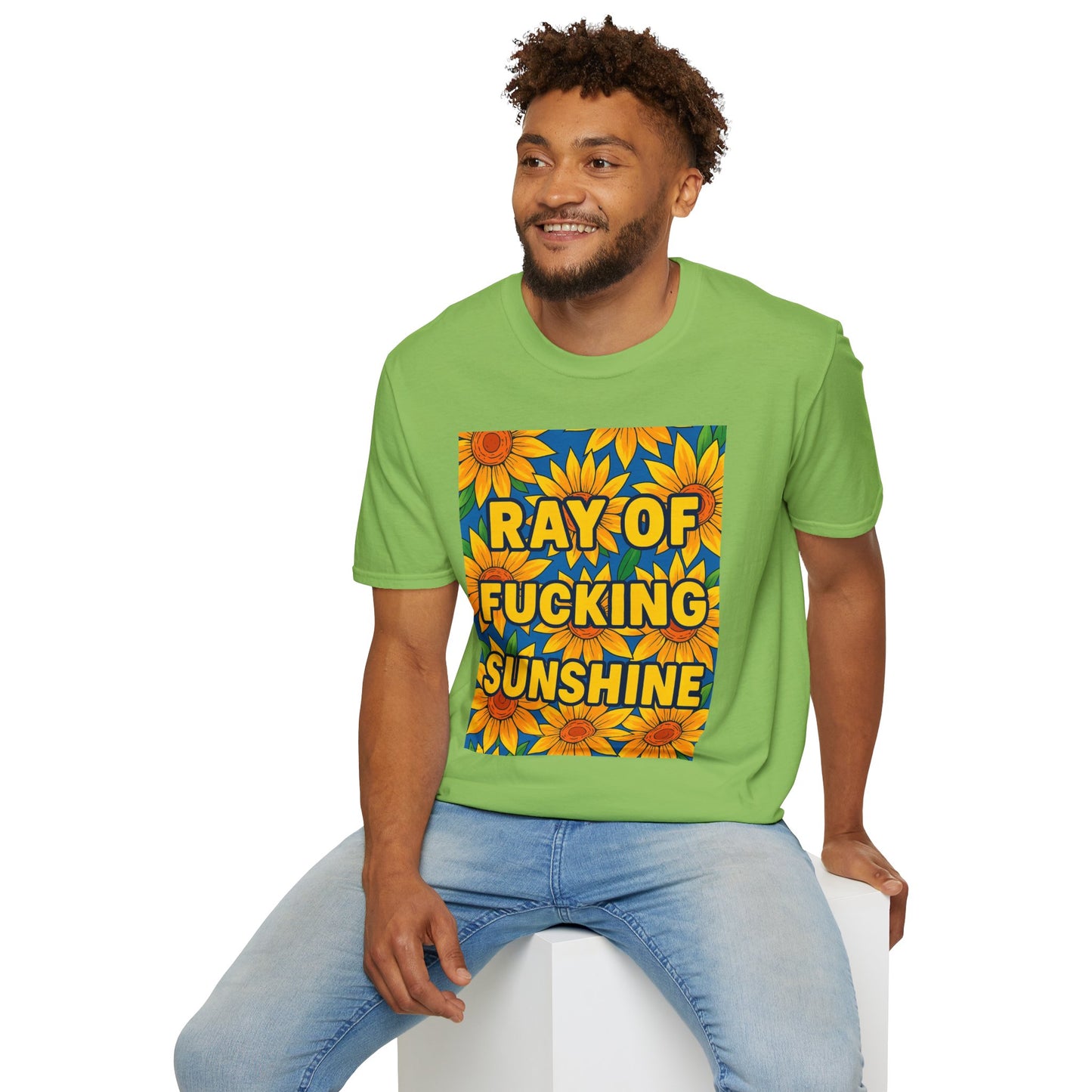 Cheerful Graphic Tee: "Ray of Fucking Sunshine" Unisex Softstyle T-Shirt | Gift for Friends, Casual Wear, Summer Vibes, Birthday Gift, [...]
