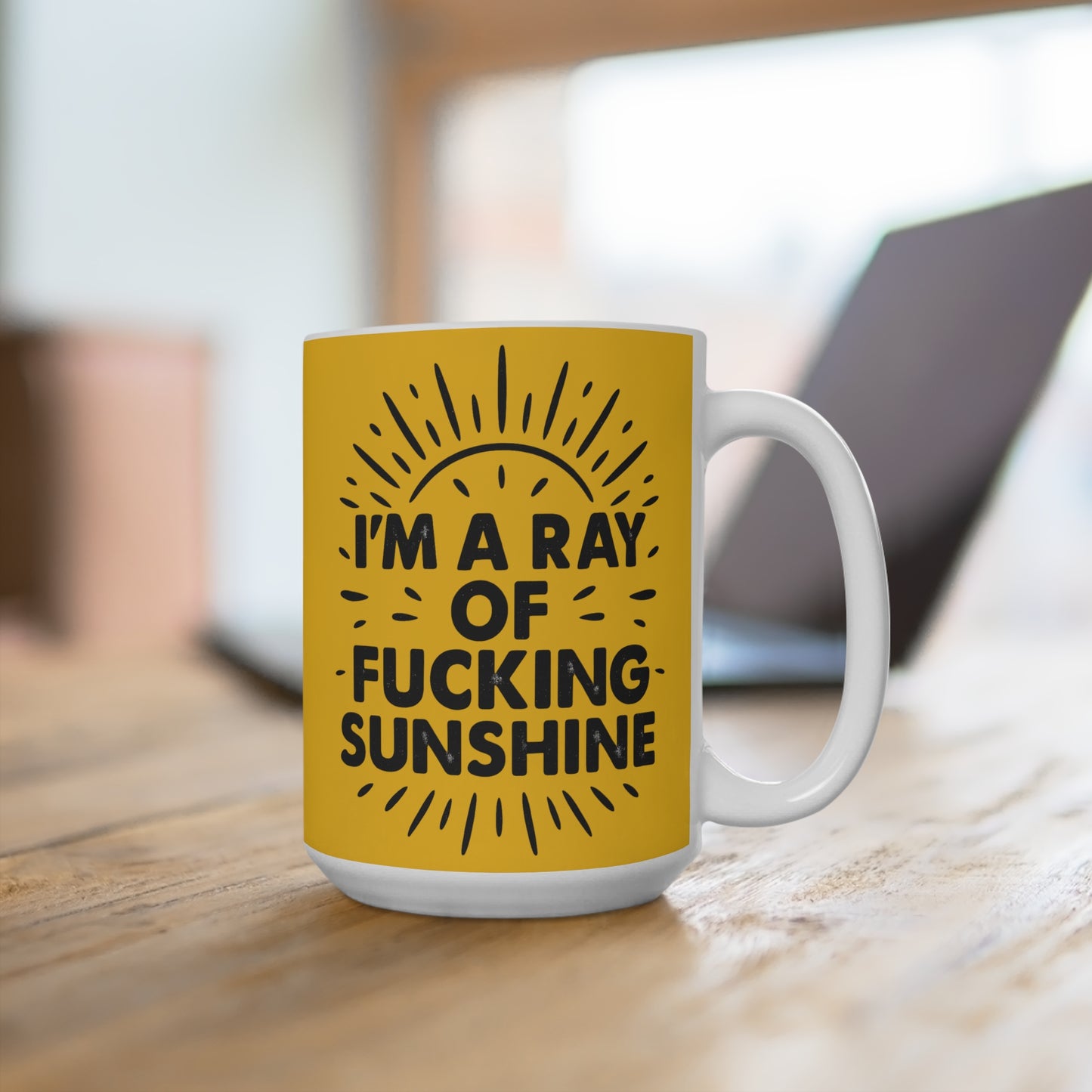 Ray Of Sunshine Mug – Funny Profanity Coffee Cup, Bold Attitude Humor Mug, Gift For Sarcastic Friends