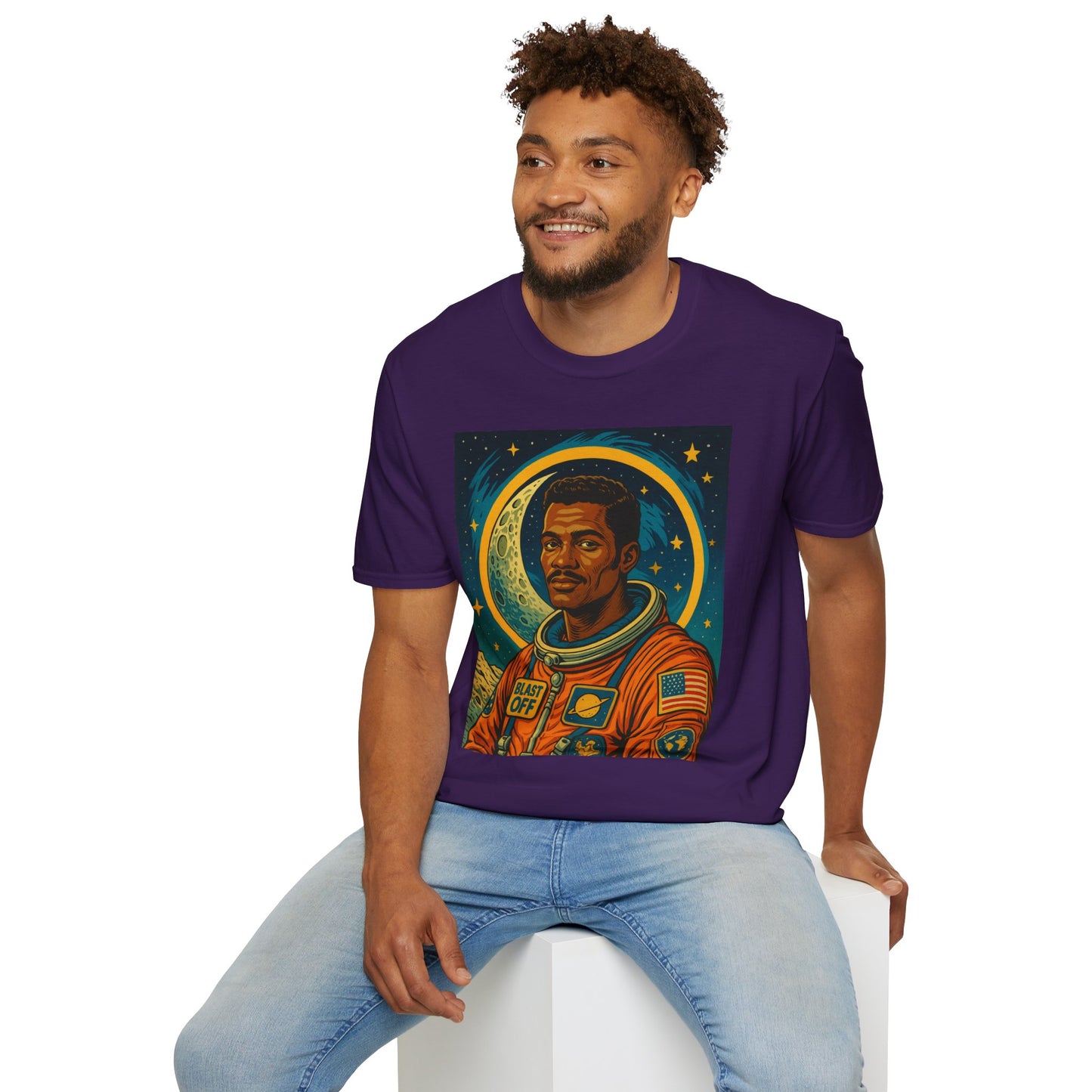Afrofuturist Astronaut Shirt – Retro Space Art Tee – Gift for Sci-Fi Fans, Black Space History Buffs, Dreamers, Visionaries, and Cosmic Thinkers