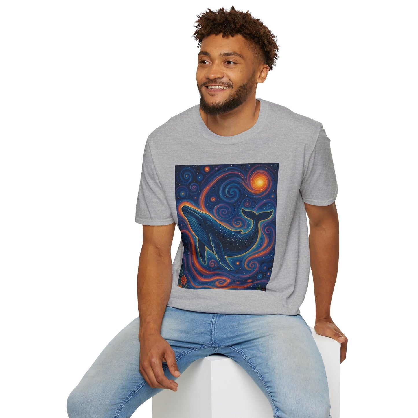 Cosmic Whale T-Shirt – Surreal Space Ocean Graphic Tee – Spiritual Whale Shirt Gift for Dreamers, Stargazers, Nature Nerds & Trippy Art Collectors