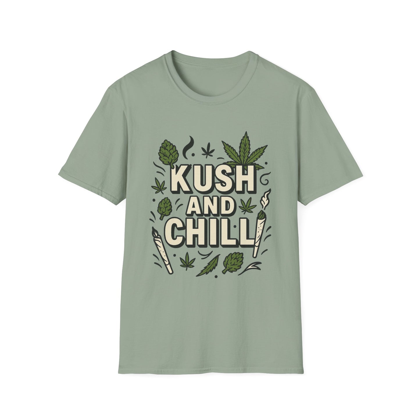 Kush and Chill Funny Weed Shirt – Stoner Relaxation Tee – Gift for Potheads, Chill Smokers, Cannabis Lovers, and 420 Enthusiasts