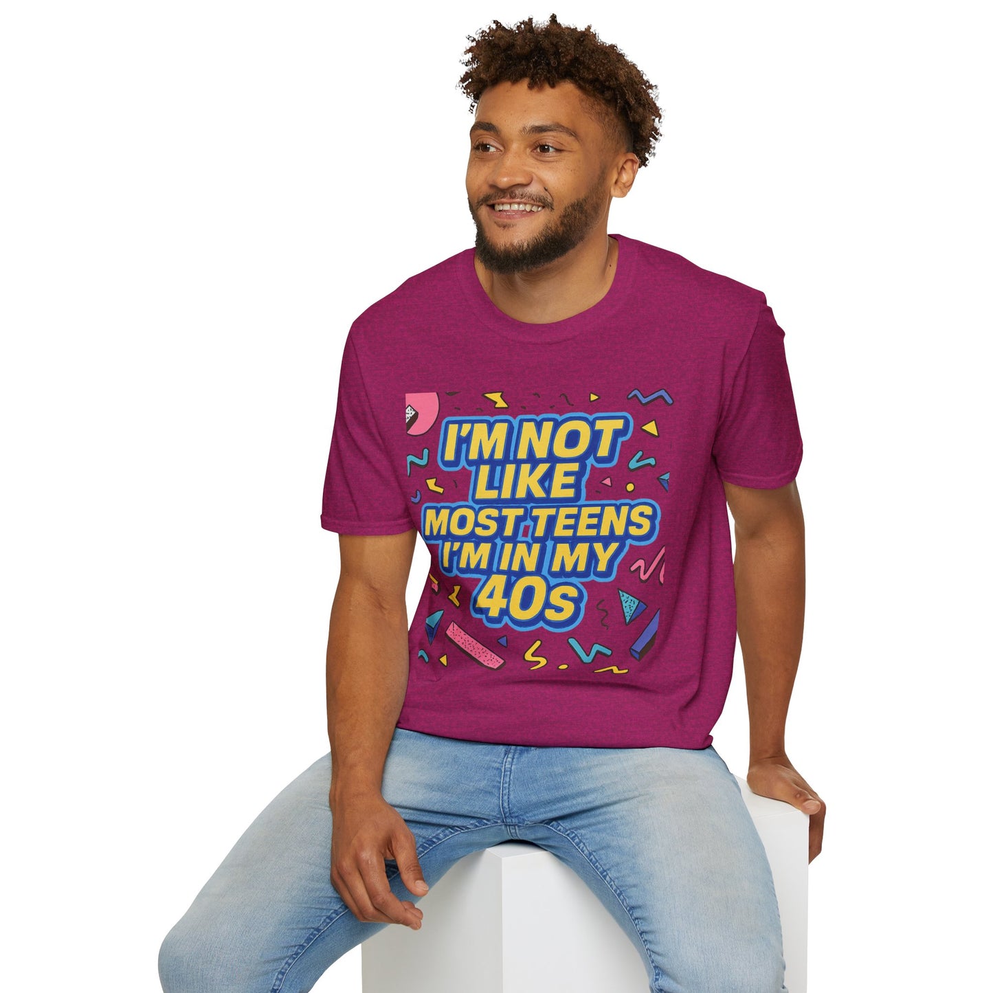 I’m Not Like Most Teens I’m in My 40s Shirt Funny Retro Tee Gift for Middle Aged Millennials Gen X Humor Nostalgia Shirt for Aging with Attitude
