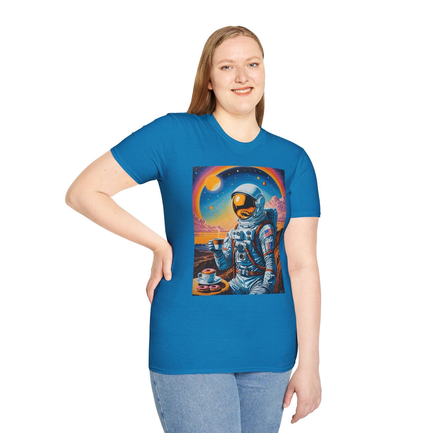 Astronaut-Themed Unisex T-Shirt, Space Lover Gift, Casual Tee, Galaxy Art Shirt, Unique Graphic Tee, Perfect for Birthdays