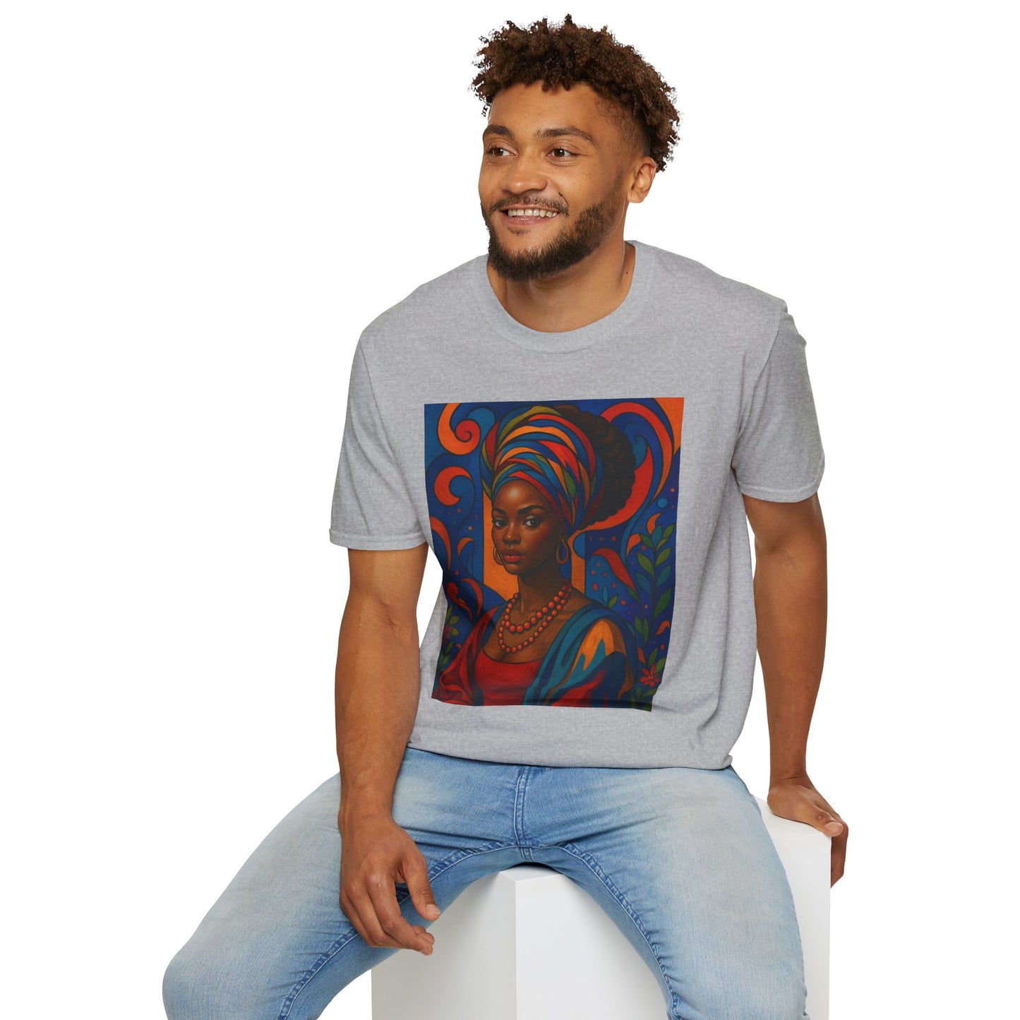 Afrocentric Queen T Shirt Bold Colorful African Art Tee for Black Women Melanin Magic Lovers Cultural Pride Streetwear and Afro Art Enthusiasts