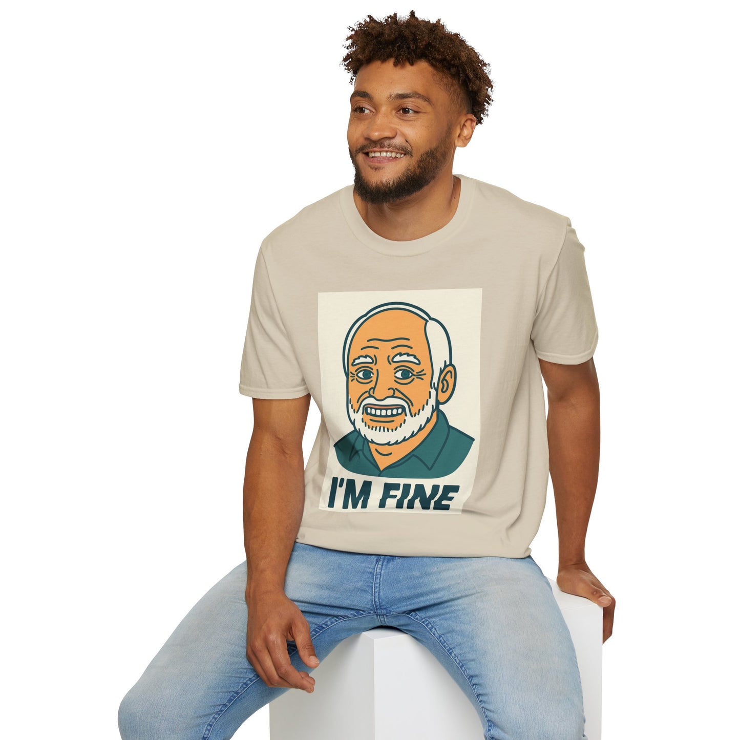 Humorous Unisex T-Shirt - 'I'M FINE', Funny Gift, Casual Wear, Everyday Humor, Father's Day Tee, Gift for Dad
