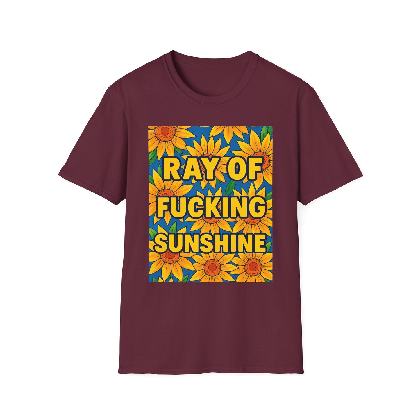 Cheerful Graphic Tee: "Ray of Fucking Sunshine" Unisex Softstyle T-Shirt | Gift for Friends, Casual Wear, Summer Vibes, Birthday Gift, [...]