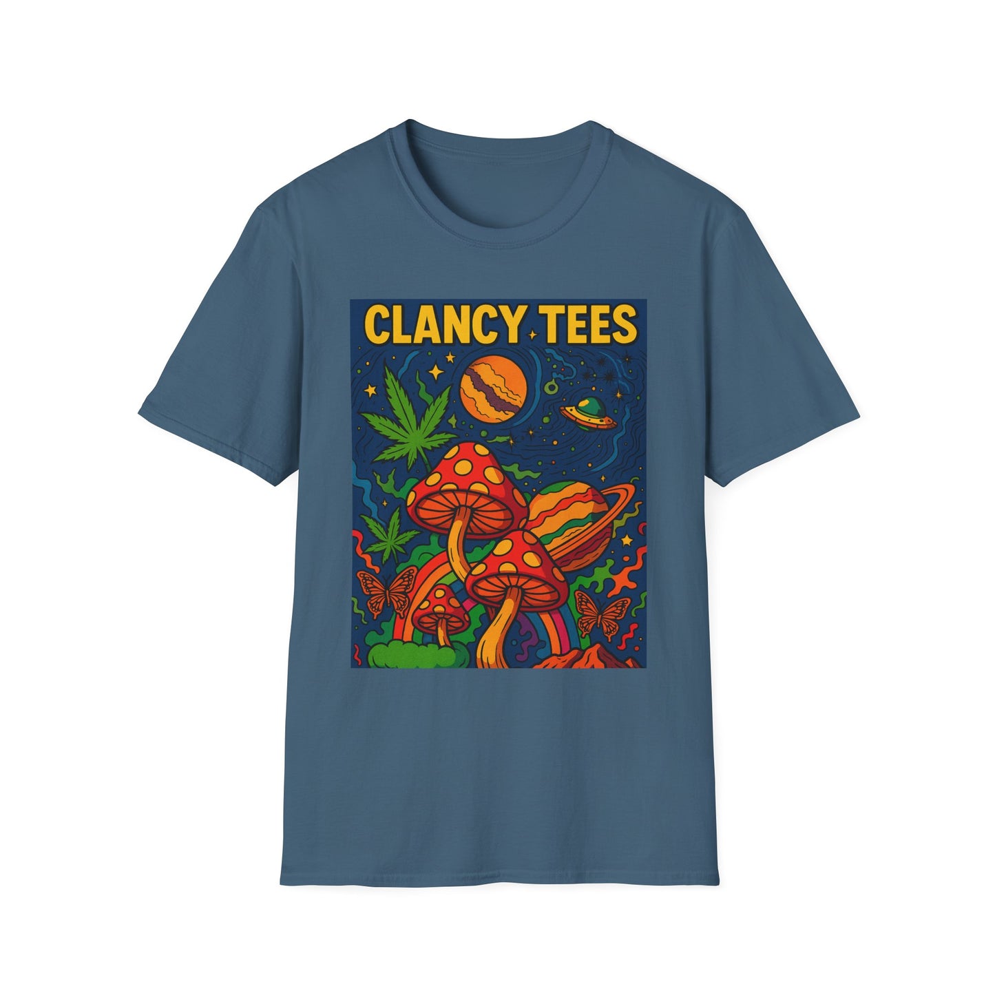 Psychedelic Mushroom T Shirt – Trippy Cosmic Graphic Tee, Stoner Festival Top, Gift for Psychedelic Art Lovers