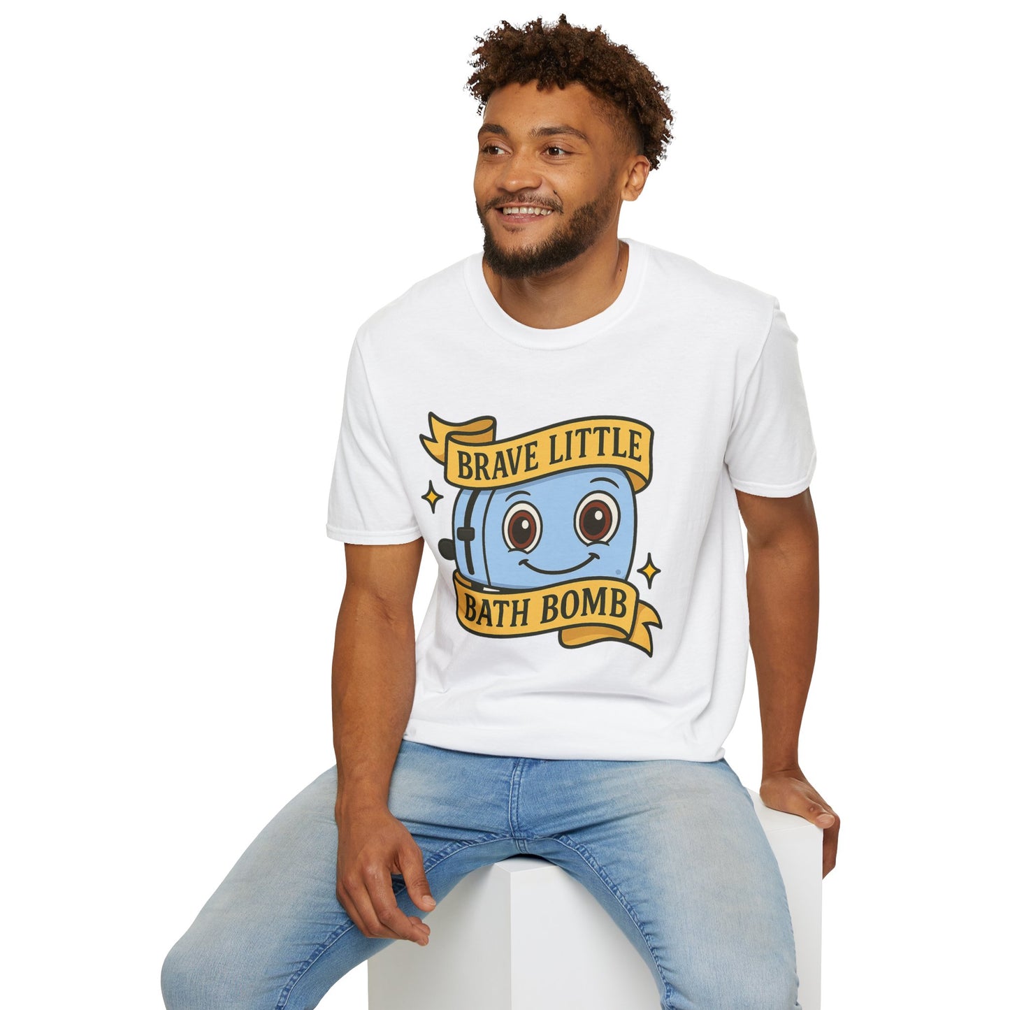 Brave Little Bath Bomb T-Shirt, Whimsical Tee for Kids, Fun Gift for Birthdays, Bath Lovers, Unique Graphic Shirt