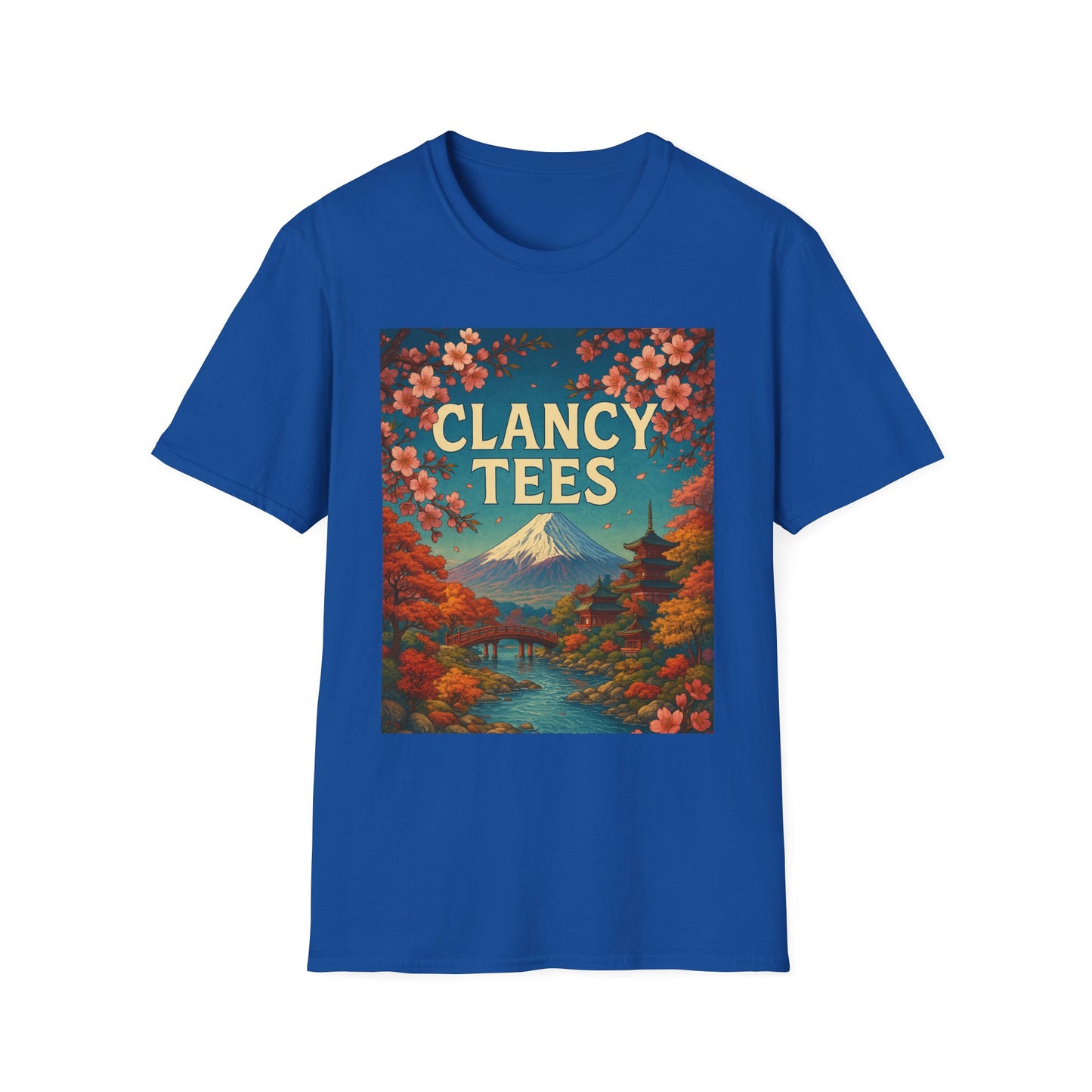 Clancy Tees Unisex Softstyle T-Shirt - Japanese Landscape Design, Gift for Nature Lovers, Vintage Aesthetic Tee, Casual Wear, Art [...]