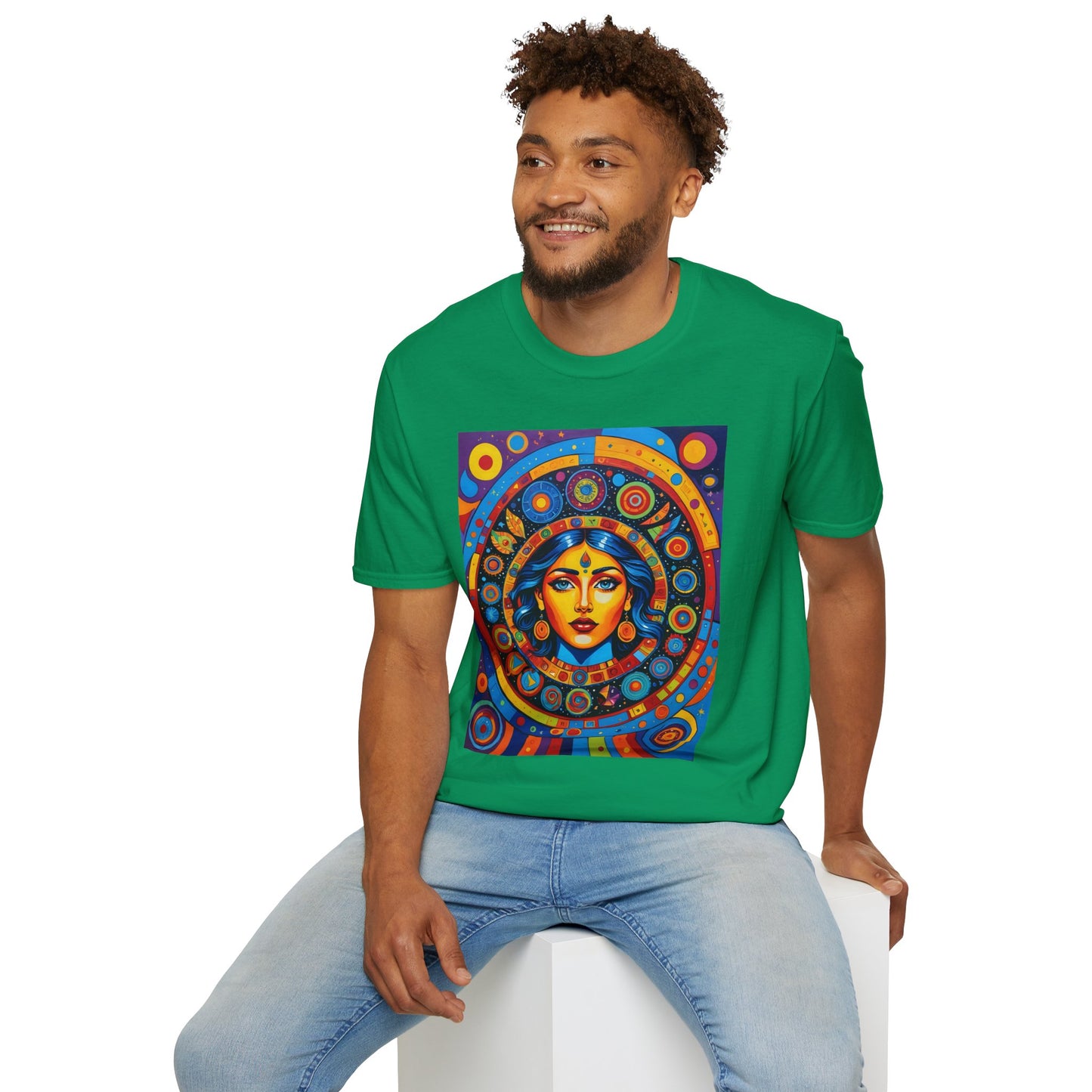 Vibrant Art T-Shirt - Unisex Softstyle Tee, Colorful Graphic Shirt, Gift for Art Lovers, Perfect for Casual Wear, Unique Statement Piece