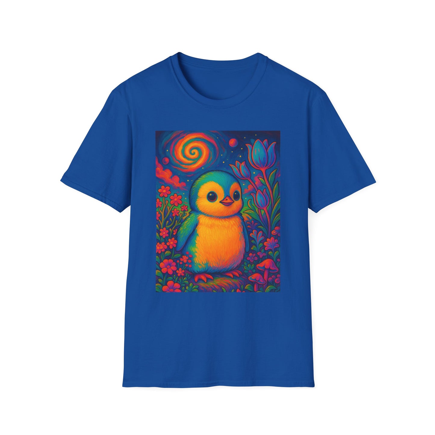 Psychedelic Baby Penguin T-Shirt – Trippy Cute Animal Tee – Gift for Penguin Lovers – Groovy Nature Shirt for Weirdos, Hippies, and Art Freaks