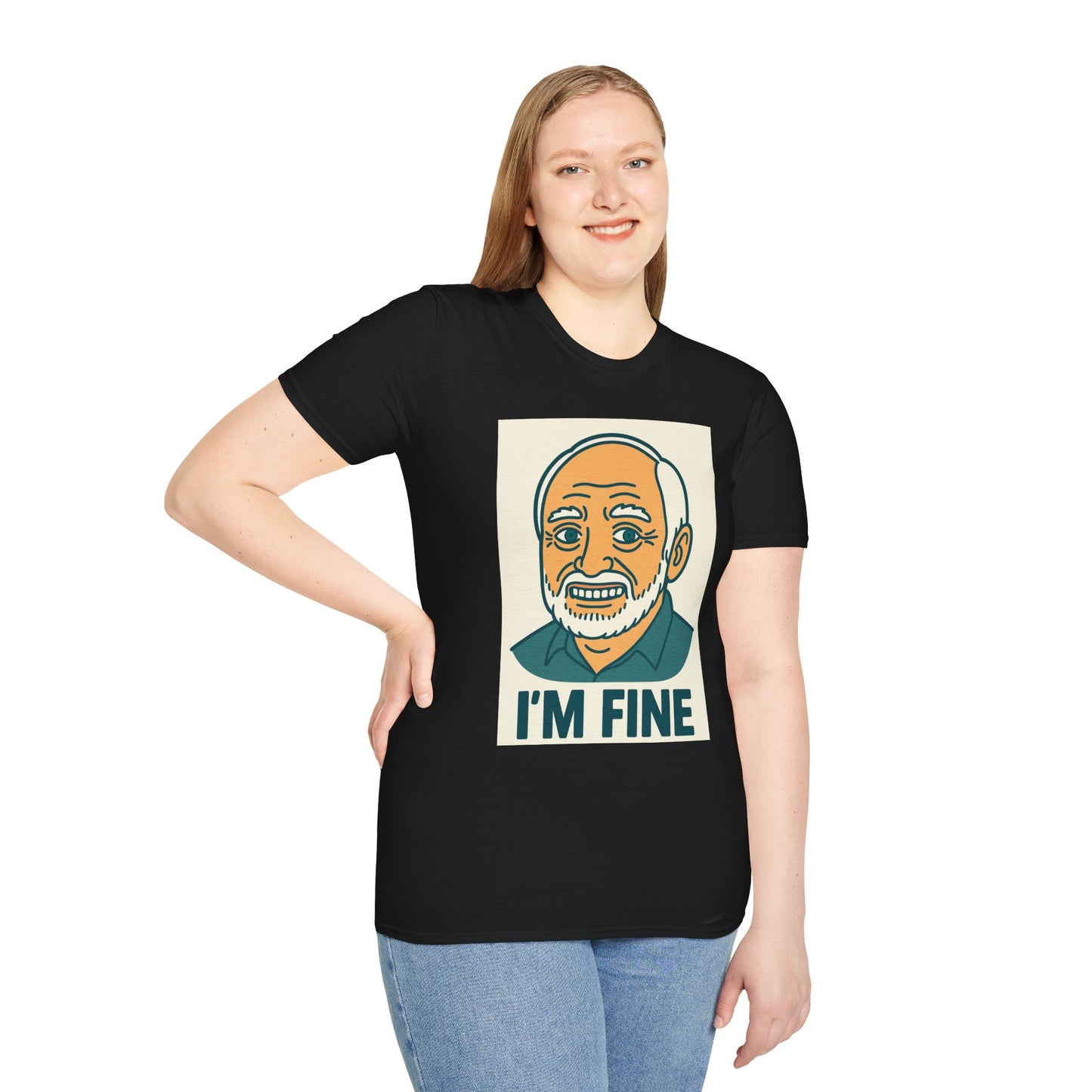 Humorous Unisex T-Shirt - 'I'M FINE', Funny Gift, Casual Wear, Everyday Humor, Father's Day Tee, Gift for Dad