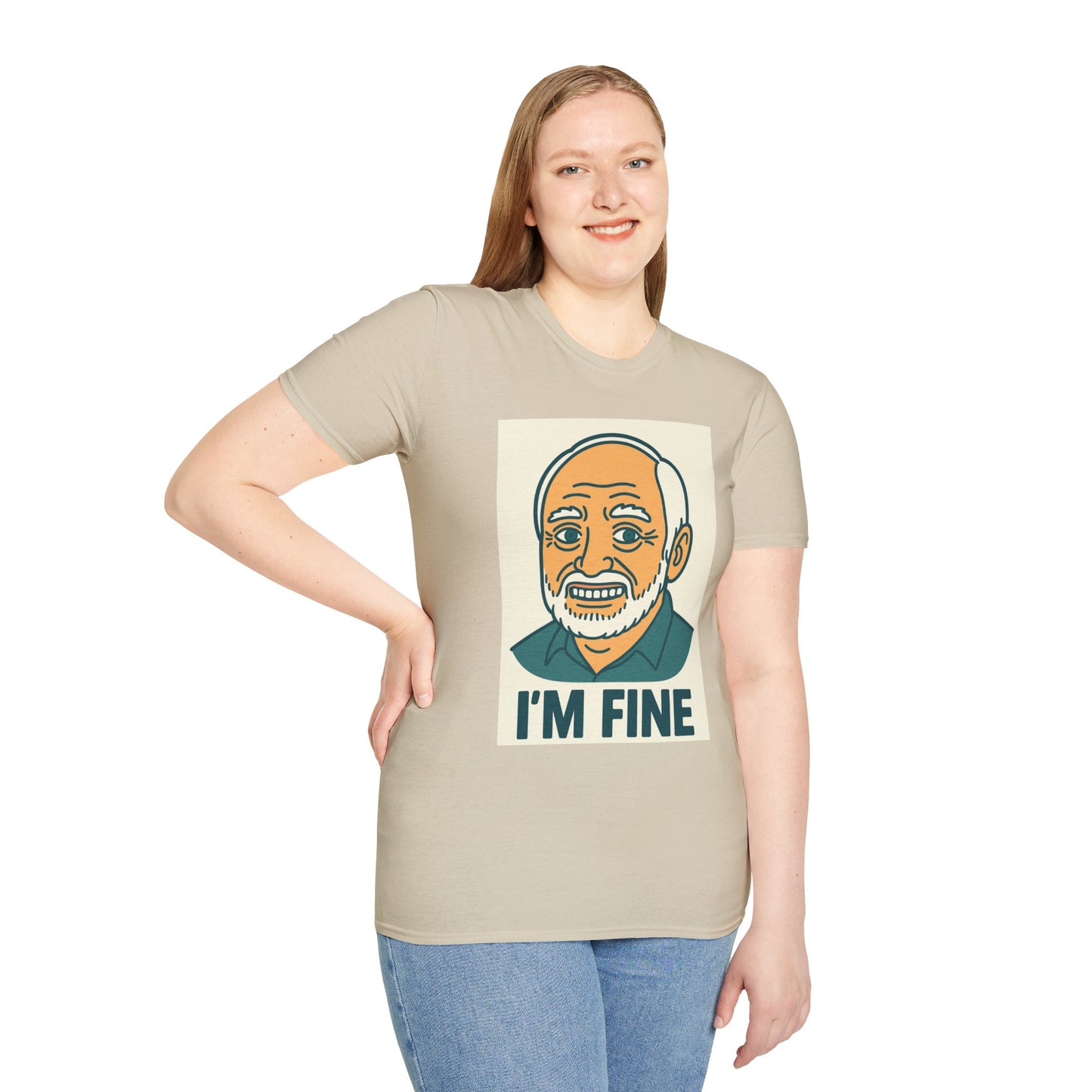 Humorous Unisex T-Shirt - 'I'M FINE', Funny Gift, Casual Wear, Everyday Humor, Father's Day Tee, Gift for Dad
