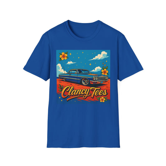 Lowrider Car Retro Shirt – Chicano Style Graphic Tee – Gift for Classic Car Lovers, Vintage Culture Fans, and Custom Car Aesthetic Addicts