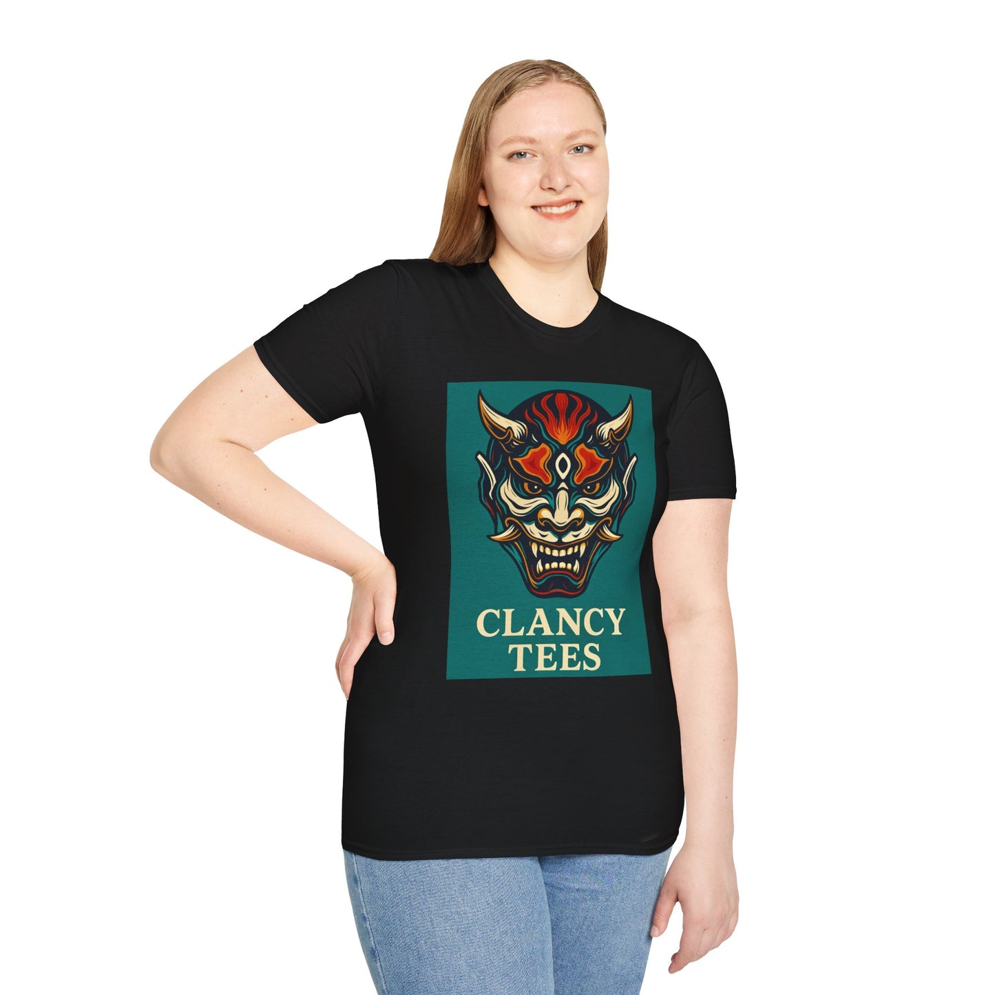 Graphic T-Shirt with Unique Demon Design, Unisex Tee, Casual Wear, Gift for Fans, Halloween Apparel, Streetwear