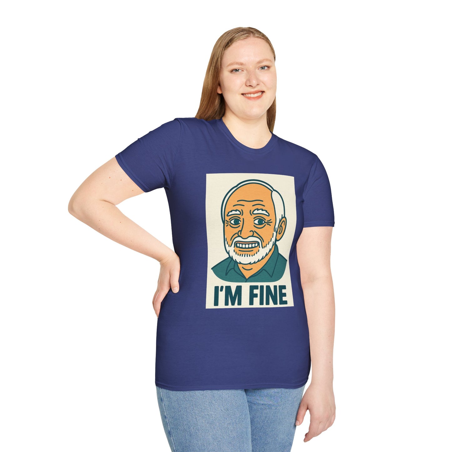 Humorous Unisex T-Shirt - 'I'M FINE', Funny Gift, Casual Wear, Everyday Humor, Father's Day Tee, Gift for Dad