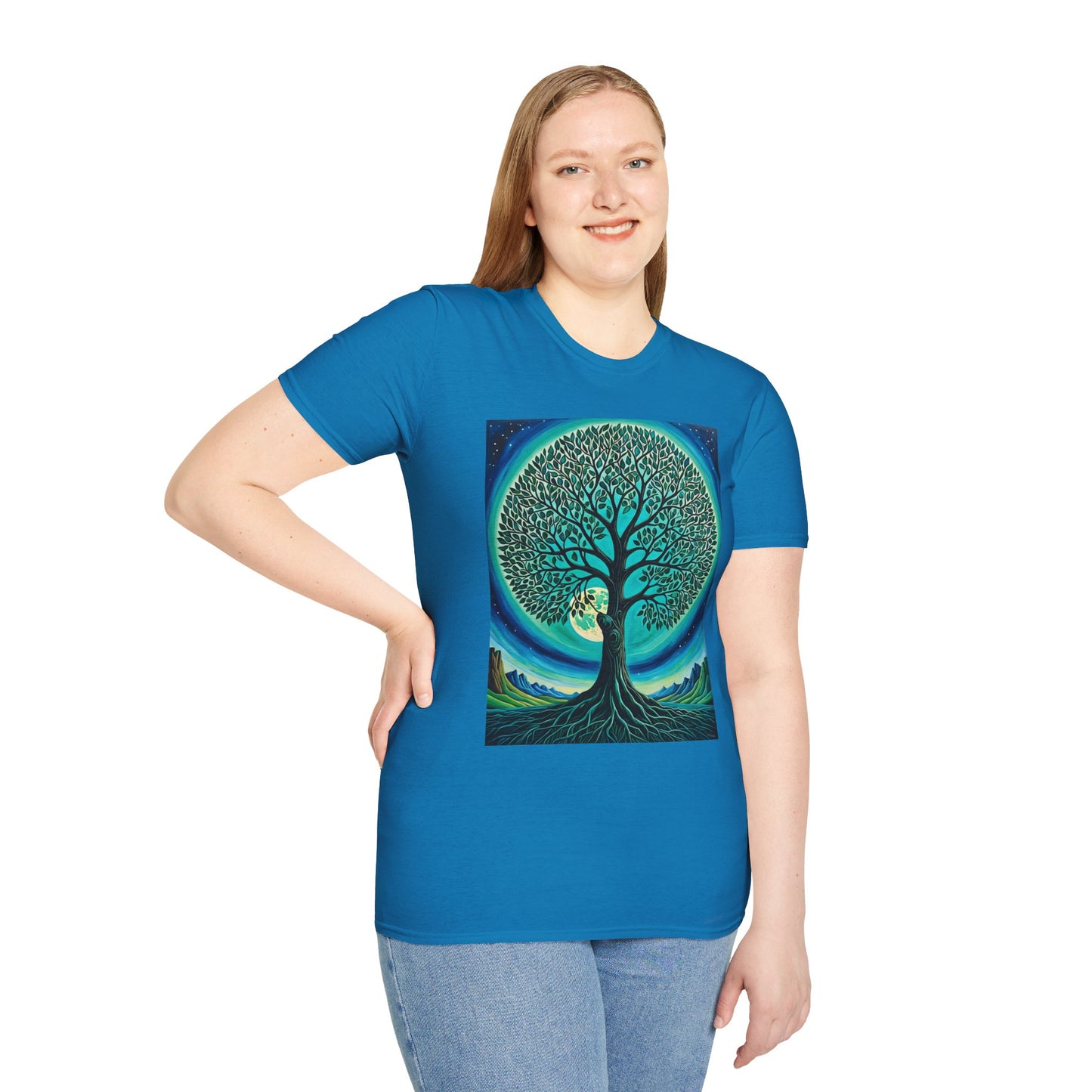 Tree of Life T-Shirt – Cosmic Nature Graphic Tee – Gift for Spiritual Friends, Psychedelic Art Lovers, and Mindful Hippie Souls