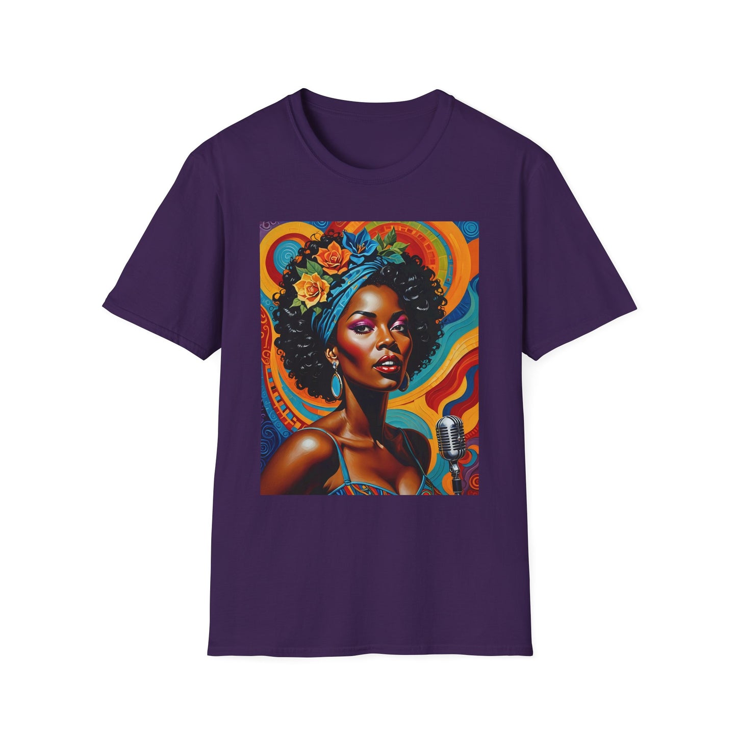 Afrofuturist Soul Singer T Shirt Cosmic Jazz Graphic Tee Retro Funk Fashion Music Artwork Top Gift for Soul Fans