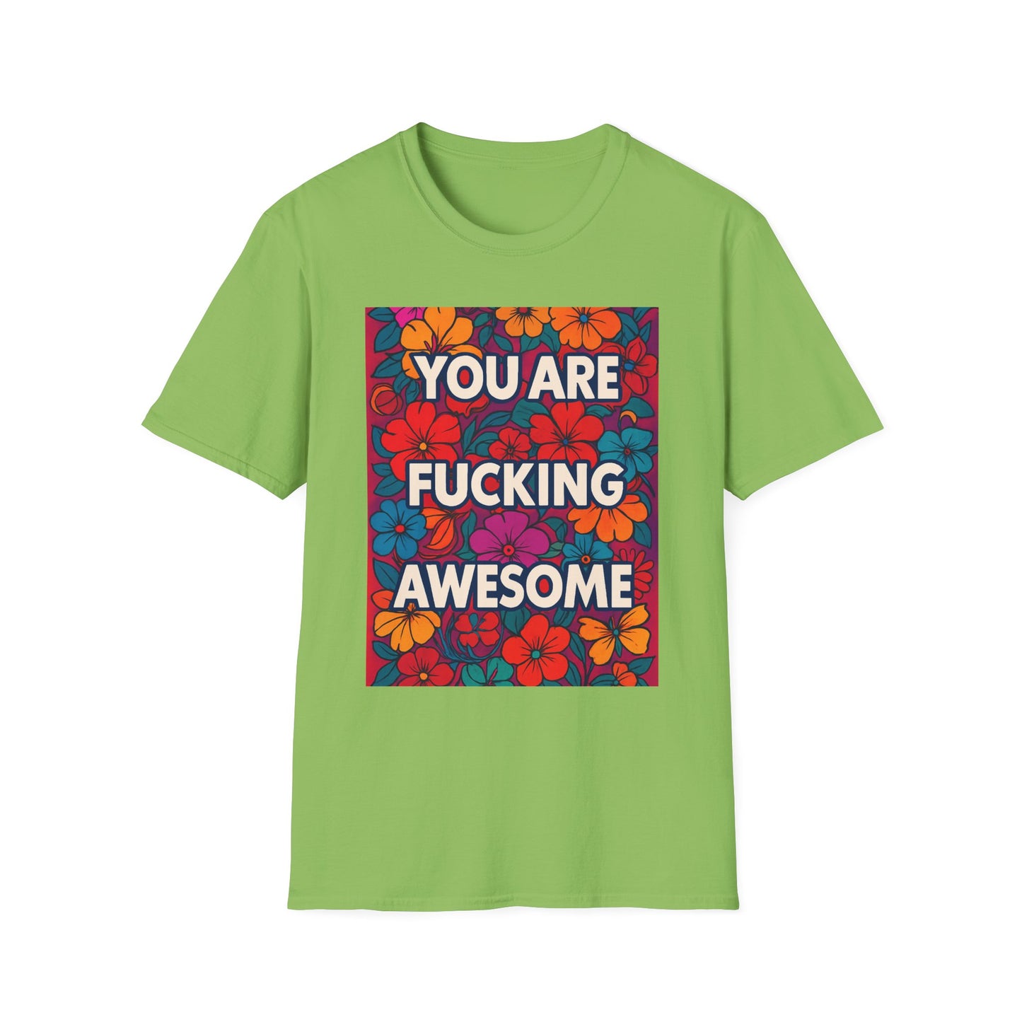 Colorful Inspirational Graphic T-Shirt, You Are Awesome Tee, Gift for Friends, Motivational Shirt, Casual Wear, Summer Vibes