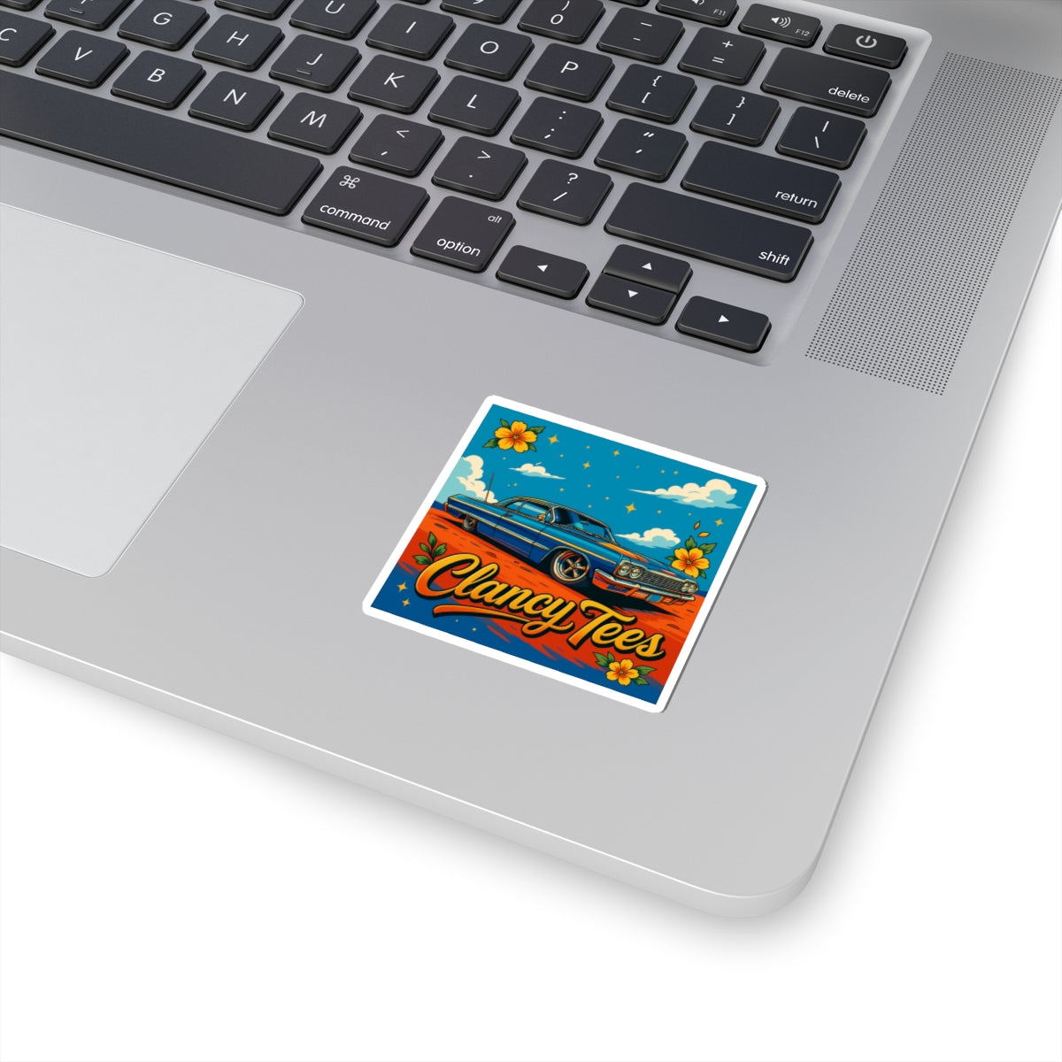 ClancyTees Lowrider Sticker – Kiss Cut Vinyl Decal, Classic Car Artwork, Retro Street Aesthetic, Gift for Car Enthusiasts