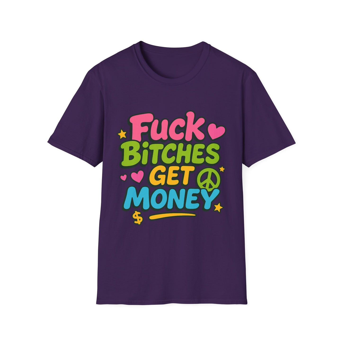Fuck Bitches Get Money Shirt Funny Bold Graphic Tee Gift for Hustlers Savage Statement T-Shirt for Rebels Trolls Unfiltered Meme Culture Fans