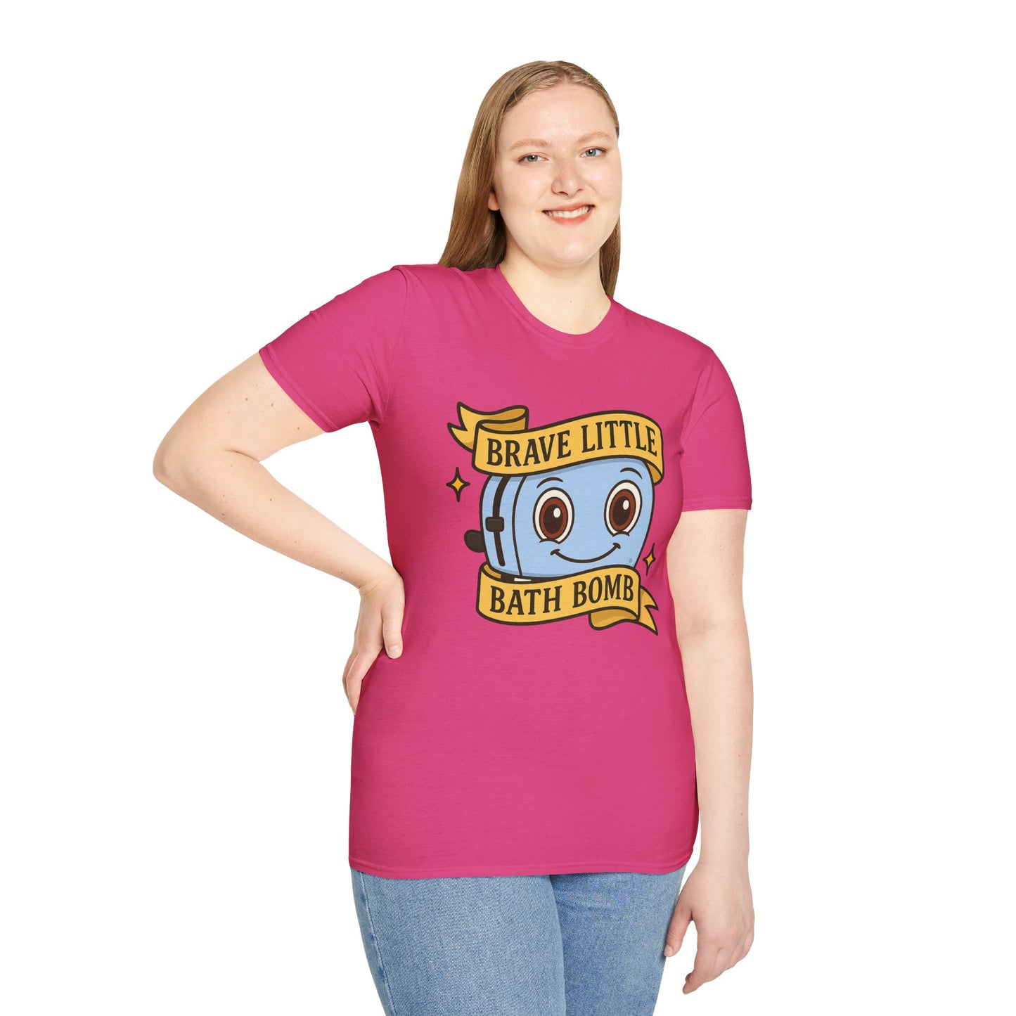 Brave Little Bath Bomb T-Shirt, Whimsical Tee for Kids, Fun Gift for Birthdays, Bath Lovers, Unique Graphic Shirt