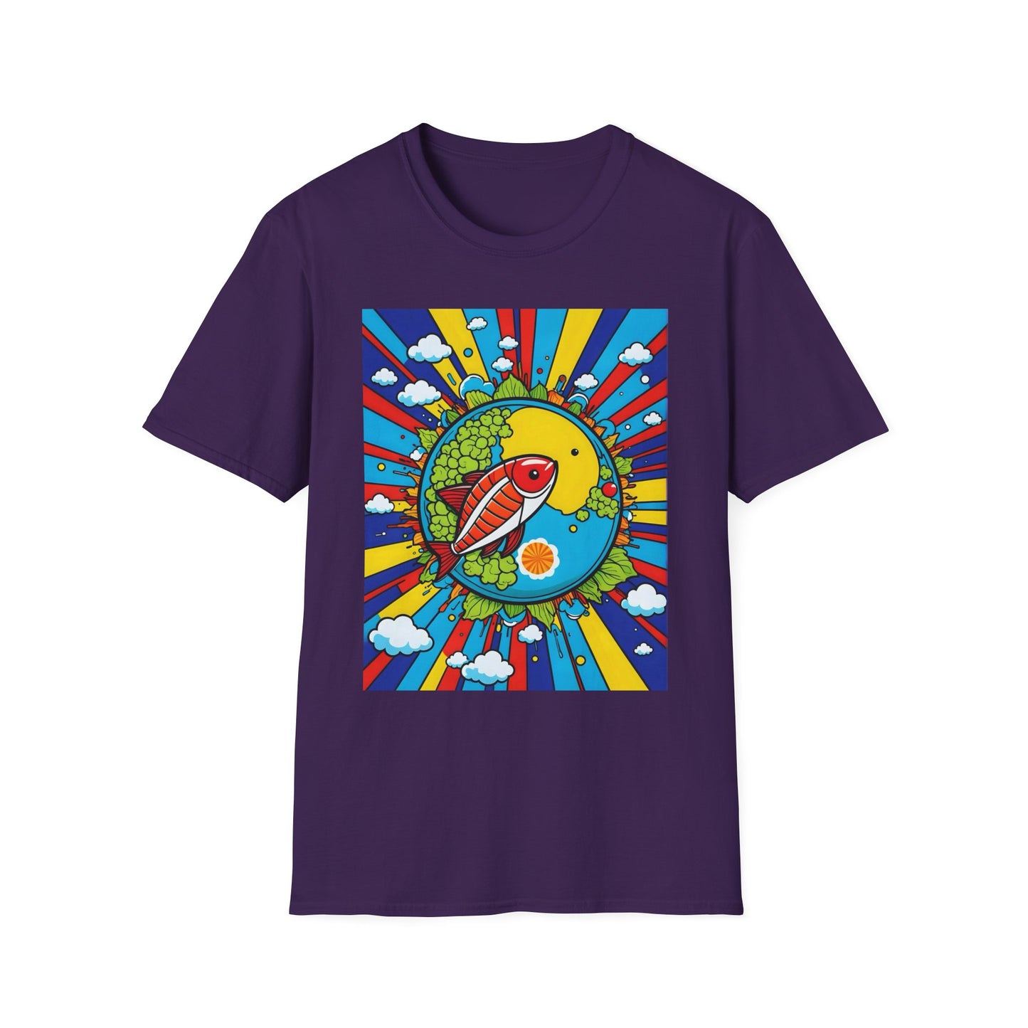 Trippy Sushi Shirt for Foodies Gift for Psychedelic Art Fans Funny Unisex Japanese Graphic Tee