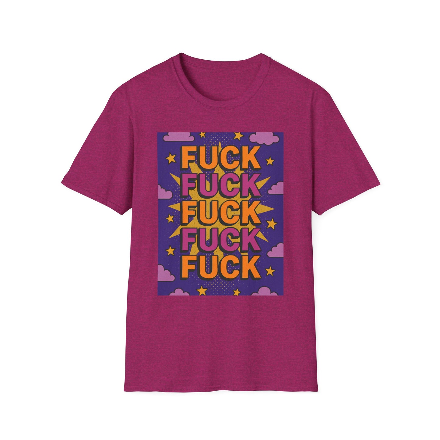 Stacked Fuck Shirt – Funny Profanity Graphic Tee for Overstimulated Adults, Stress Relief Wear, Gift for Burnouts, Cynics, and Sarcastic Friends