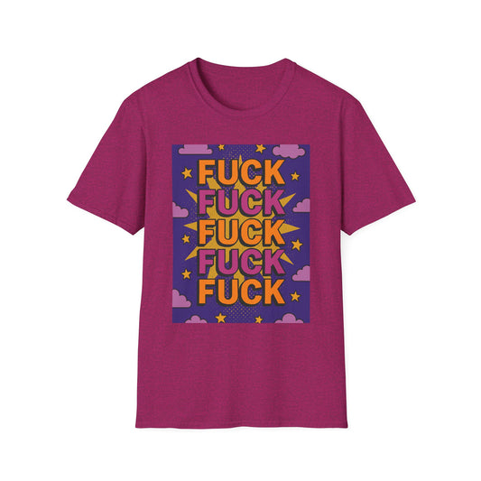 Stacked Fuck Shirt – Funny Profanity Graphic Tee for Overstimulated Adults, Stress Relief Wear, Gift for Burnouts, Cynics, and Sarcastic Friends