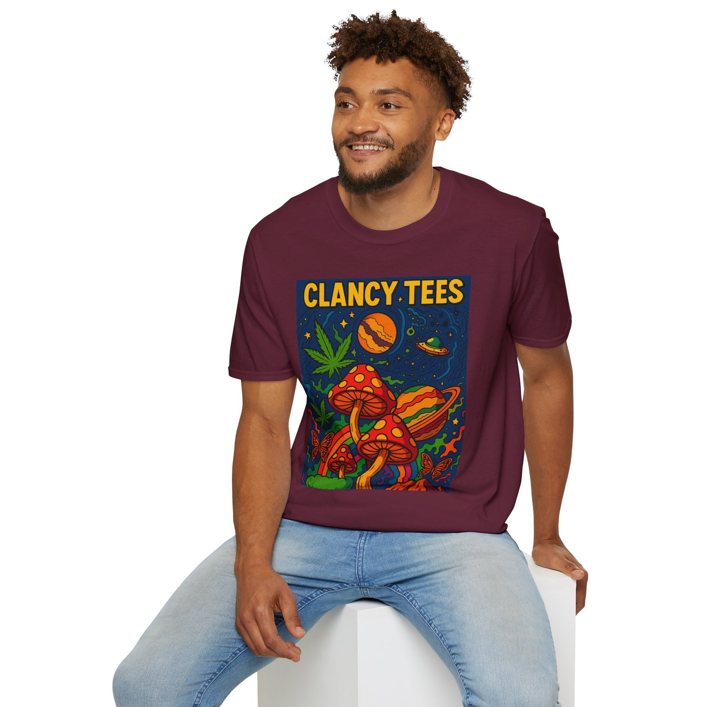 Psychedelic Mushroom T Shirt – Trippy Cosmic Graphic Tee, Stoner Festival Top, Gift for Psychedelic Art Lovers