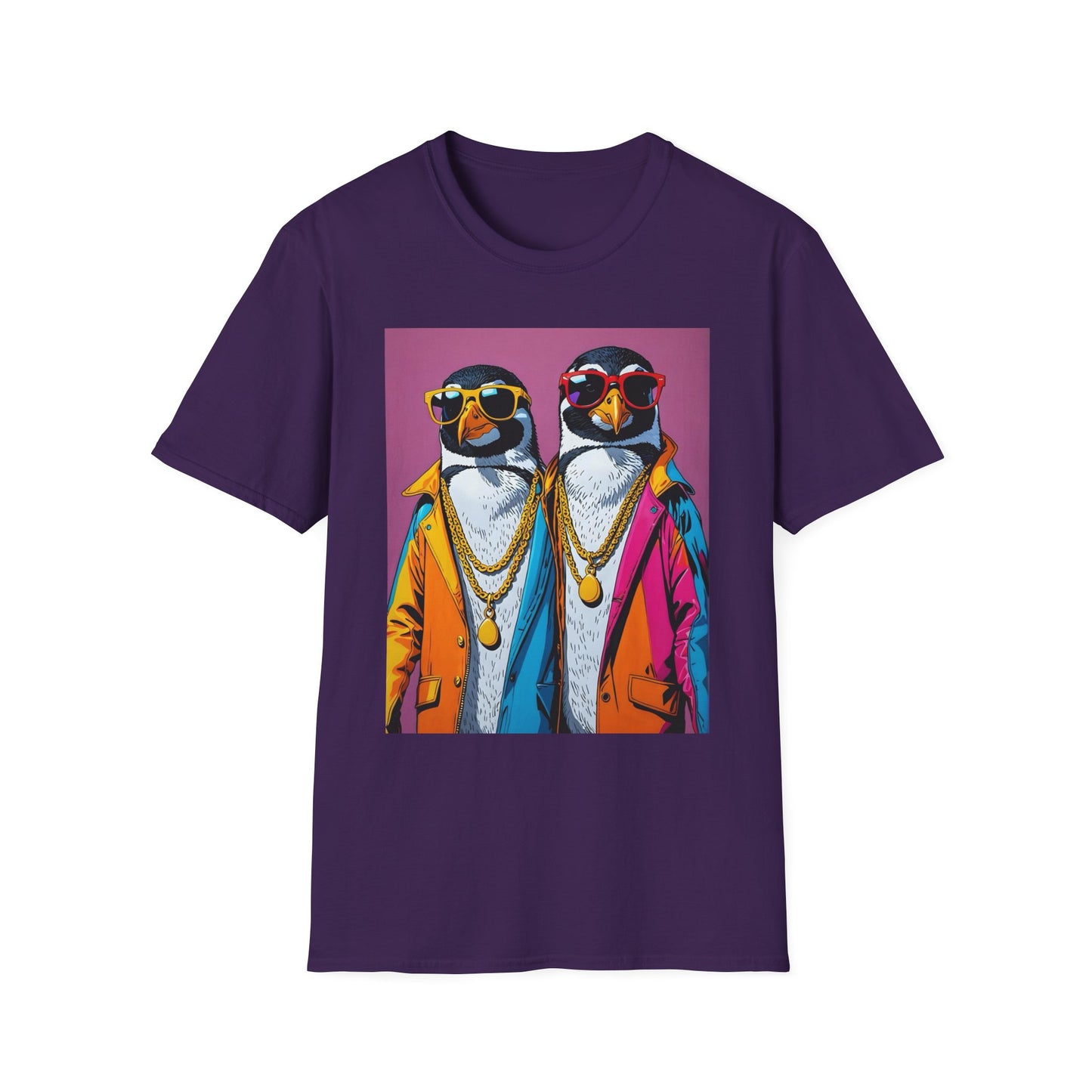 Cool Penguin Shirt – Funny Hip Hop Penguin Graphic Tee – Gift for Animal Lovers, Streetwear Fans, and People Who Stay Icy Year-Round