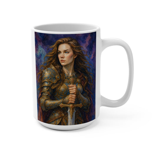 Warrior Goddess Mug Epic 15oz Ceramic Coffee Cup Gift For Fantasy Lovers And Strong Women