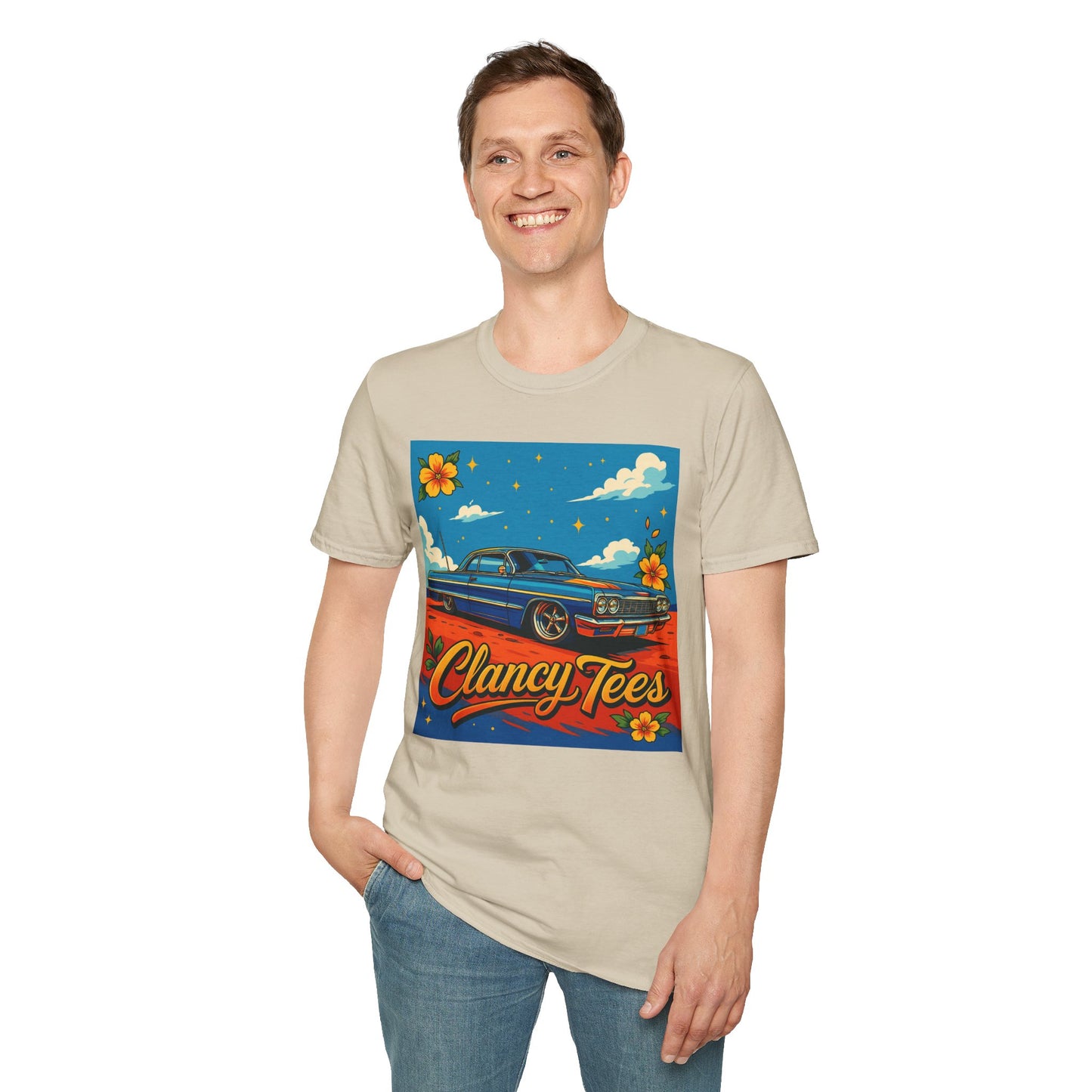 Lowrider Car Retro Shirt – Chicano Style Graphic Tee – Gift for Classic Car Lovers, Vintage Culture Fans, and Custom Car Aesthetic Addicts