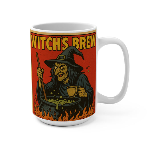 Witch's Brew Mug, 15oz Halloween Coffee Cup, Spooky Gift for Witches