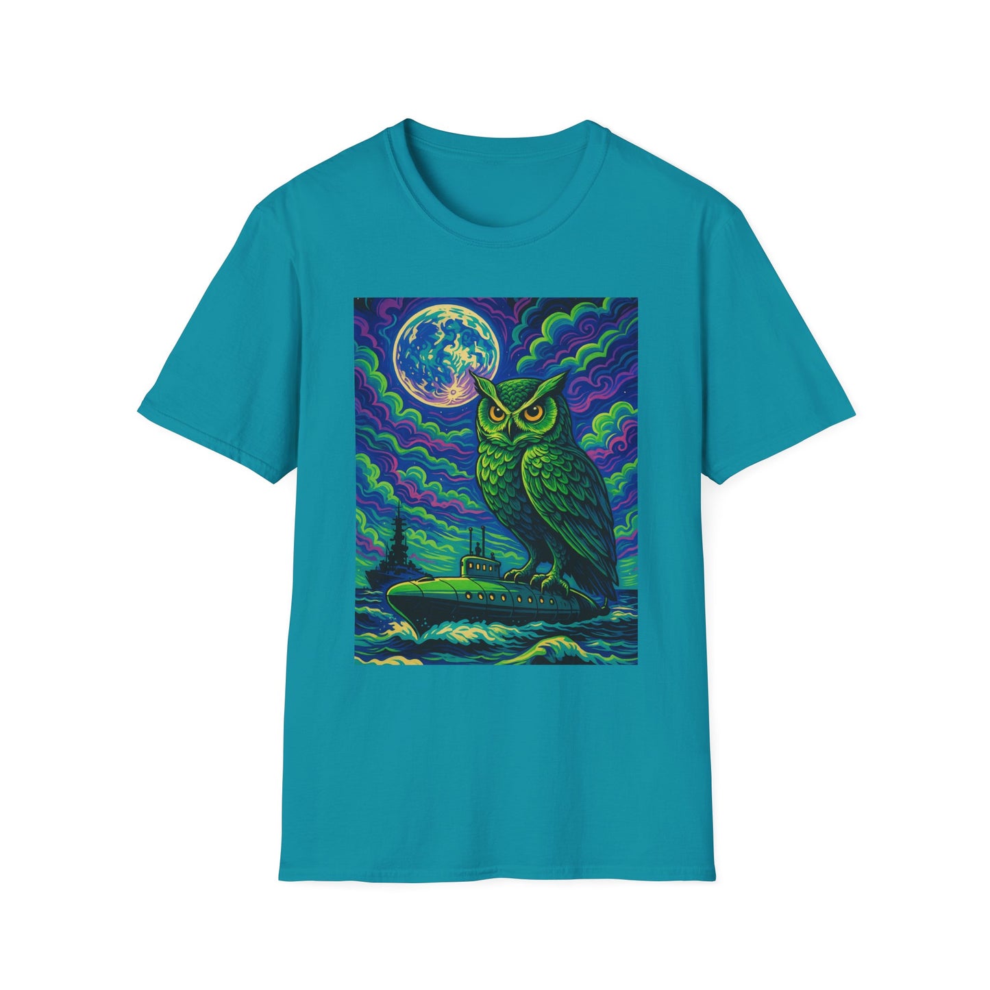Psychedelic Owl T-Shirt – Trippy Moonlight Animal Tee – Gift for Night Owls, Nature Lovers, Surreal Art Fans & Creatures of the Cosmic Forest