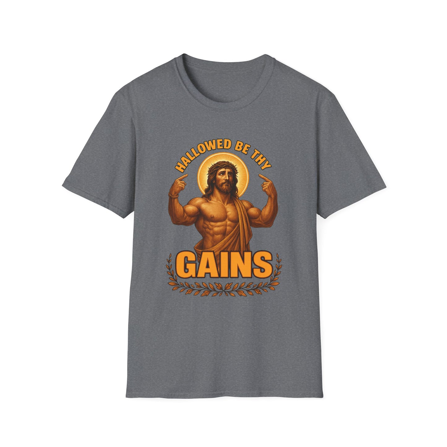 Jesus Gains Unisex T-Shirt, Funny Fitness Tee, Motivational Gym Shirt, Workout Apparel, Religious Gift, Christian Humor Clothing