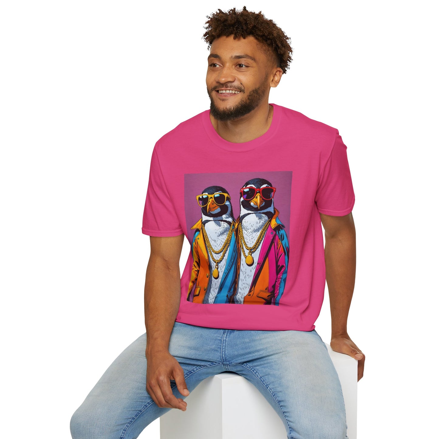 Cool Penguin Shirt – Funny Hip Hop Penguin Graphic Tee – Gift for Animal Lovers, Streetwear Fans, and People Who Stay Icy Year-Round