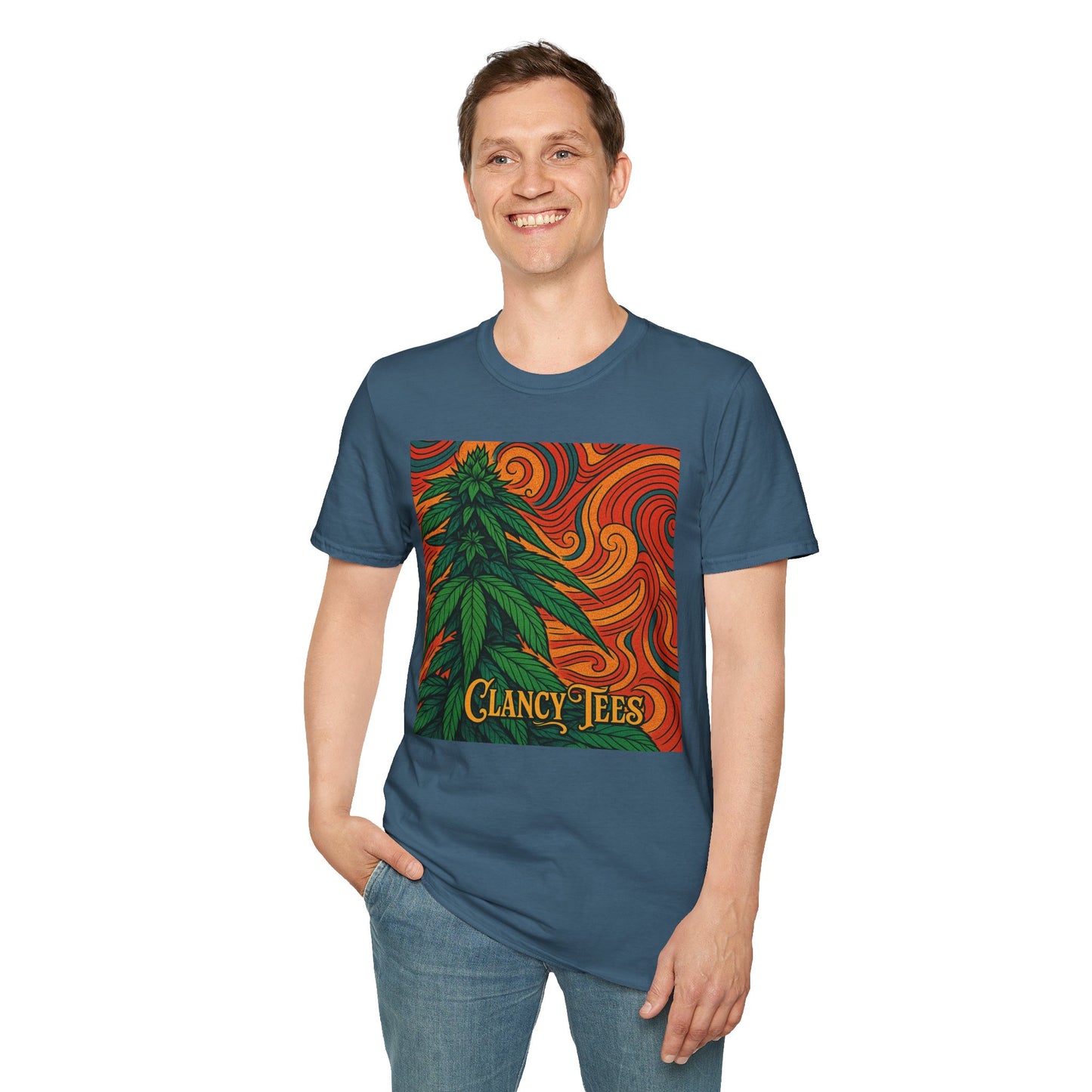 Artistic Cannabis Unisex T-Shirt | Chill Vibes | Eco-Friendly Tee | Gift for Smokers | Festival Wear | Casual Style