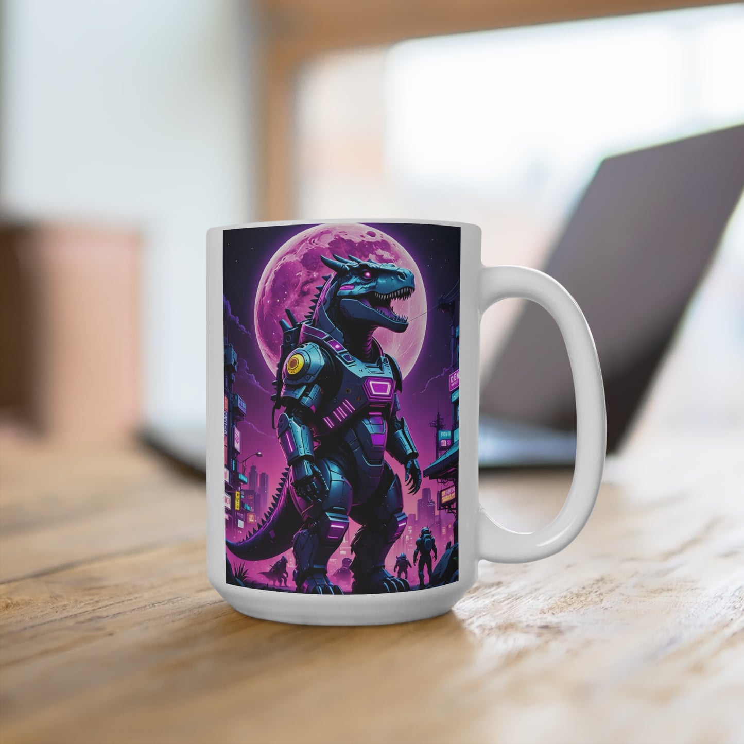 Futuristic Dinosaur-Themed Mug, 15oz Retro Space Design, Ideal Gift for Sci-Fi Lovers, Unique Home Decor, Perfect for Birthdays, [...]
