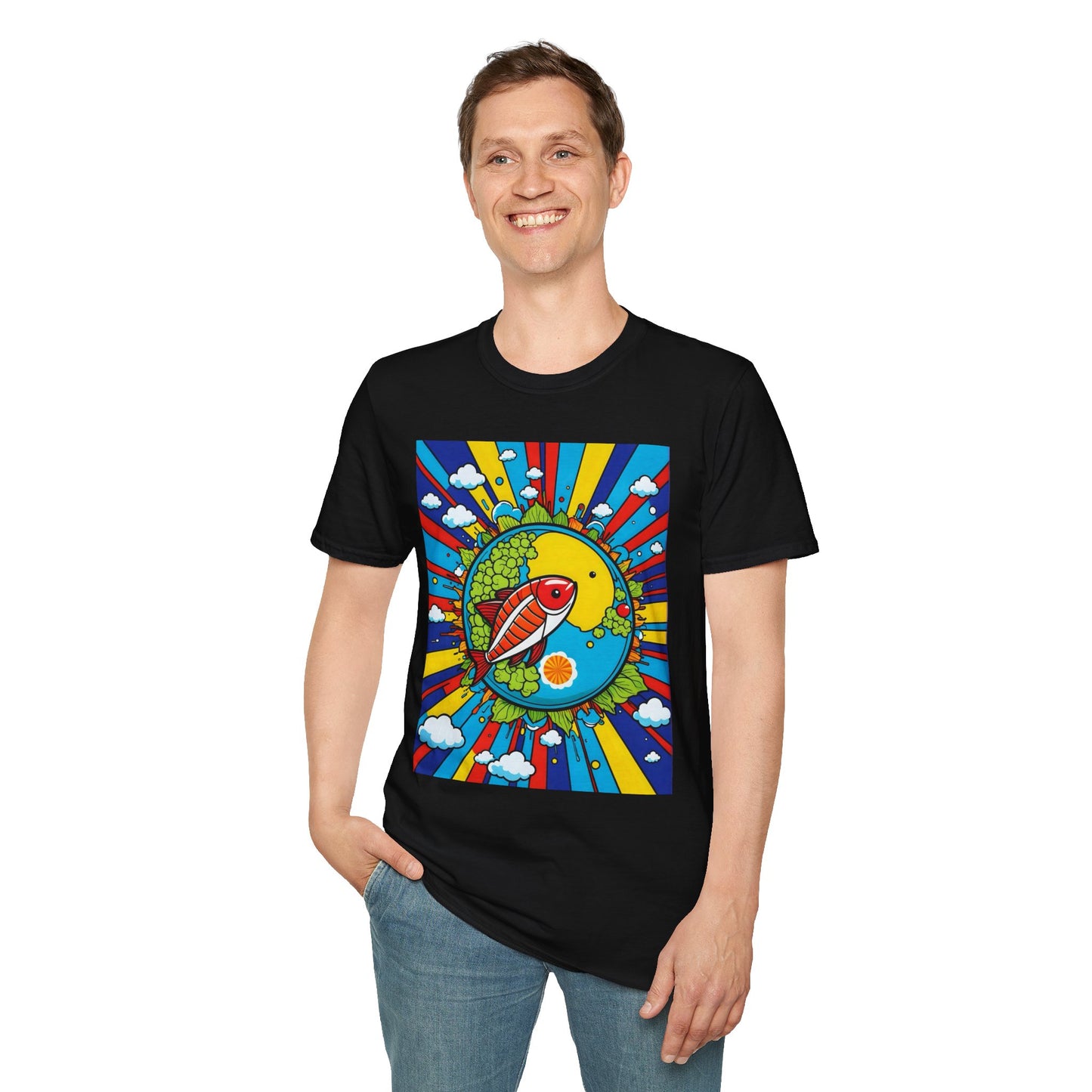 Trippy Sushi Shirt for Foodies Gift for Psychedelic Art Fans Funny Unisex Japanese Graphic Tee