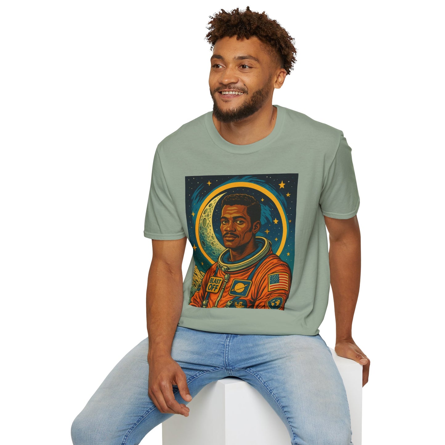 Afrofuturist Astronaut Shirt – Retro Space Art Tee – Gift for Sci-Fi Fans, Black Space History Buffs, Dreamers, Visionaries, and Cosmic Thinkers
