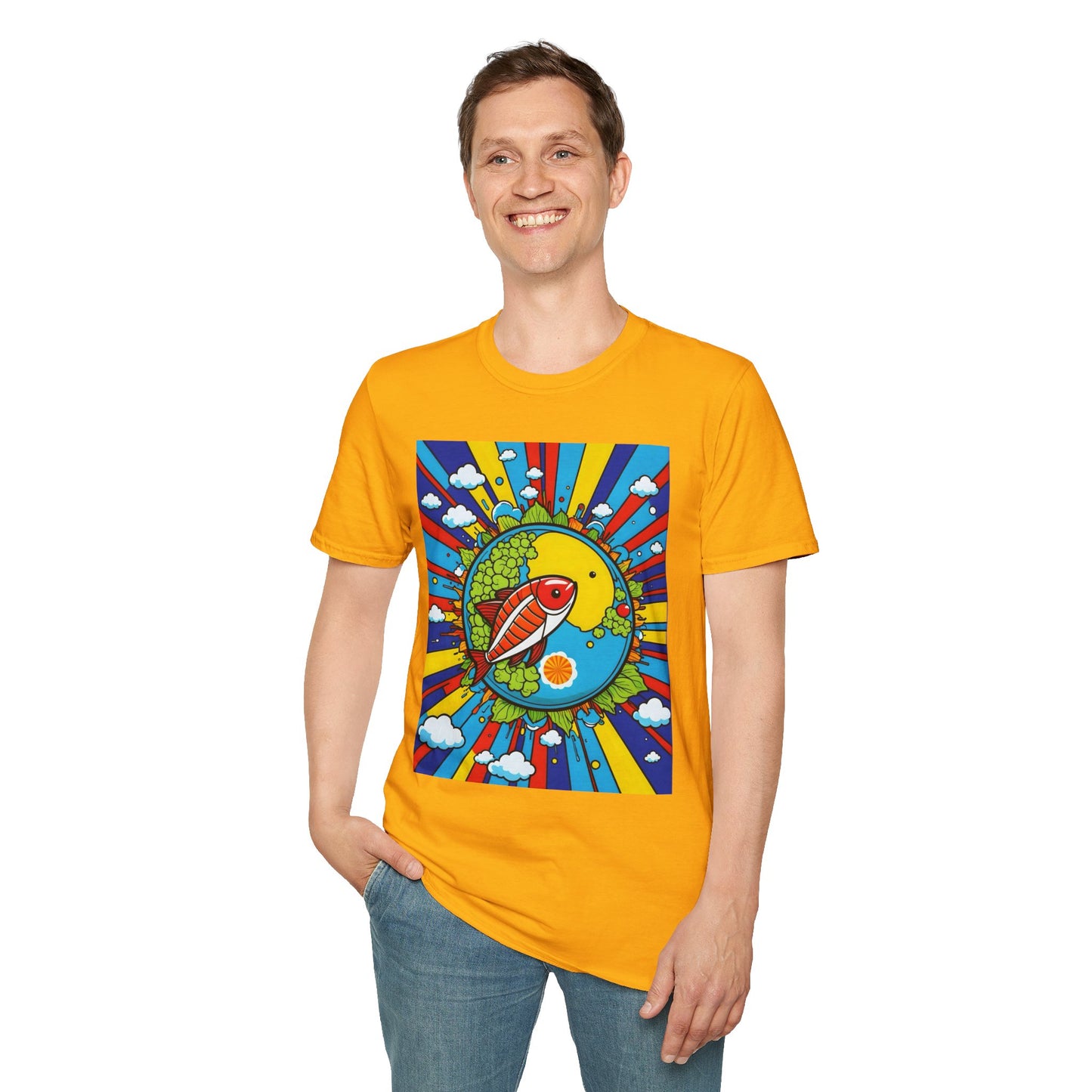 Trippy Sushi Shirt for Foodies Gift for Psychedelic Art Fans Funny Unisex Japanese Graphic Tee