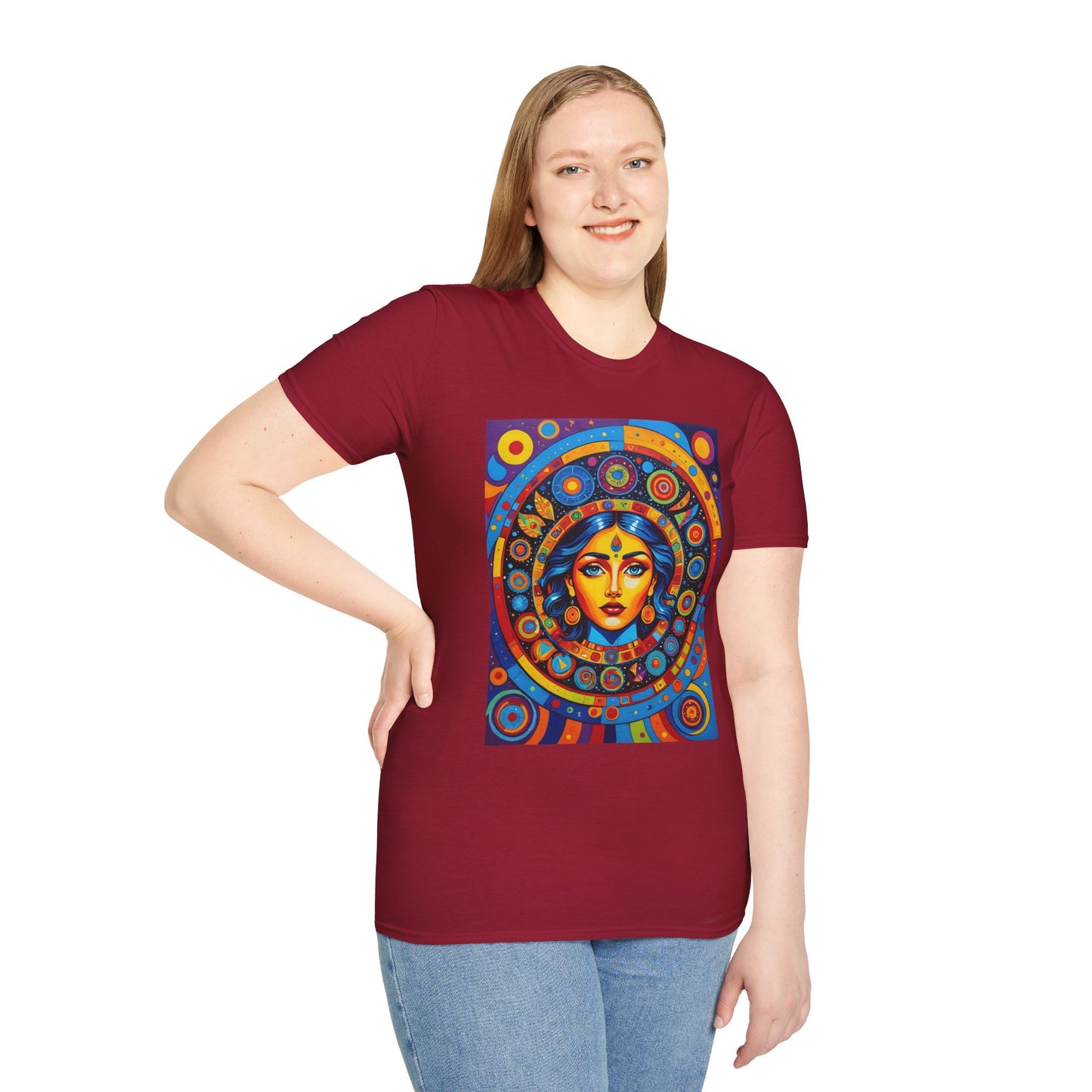 Vibrant Art T-Shirt - Unisex Softstyle Tee, Colorful Graphic Shirt, Gift for Art Lovers, Perfect for Casual Wear, Unique Statement Piece