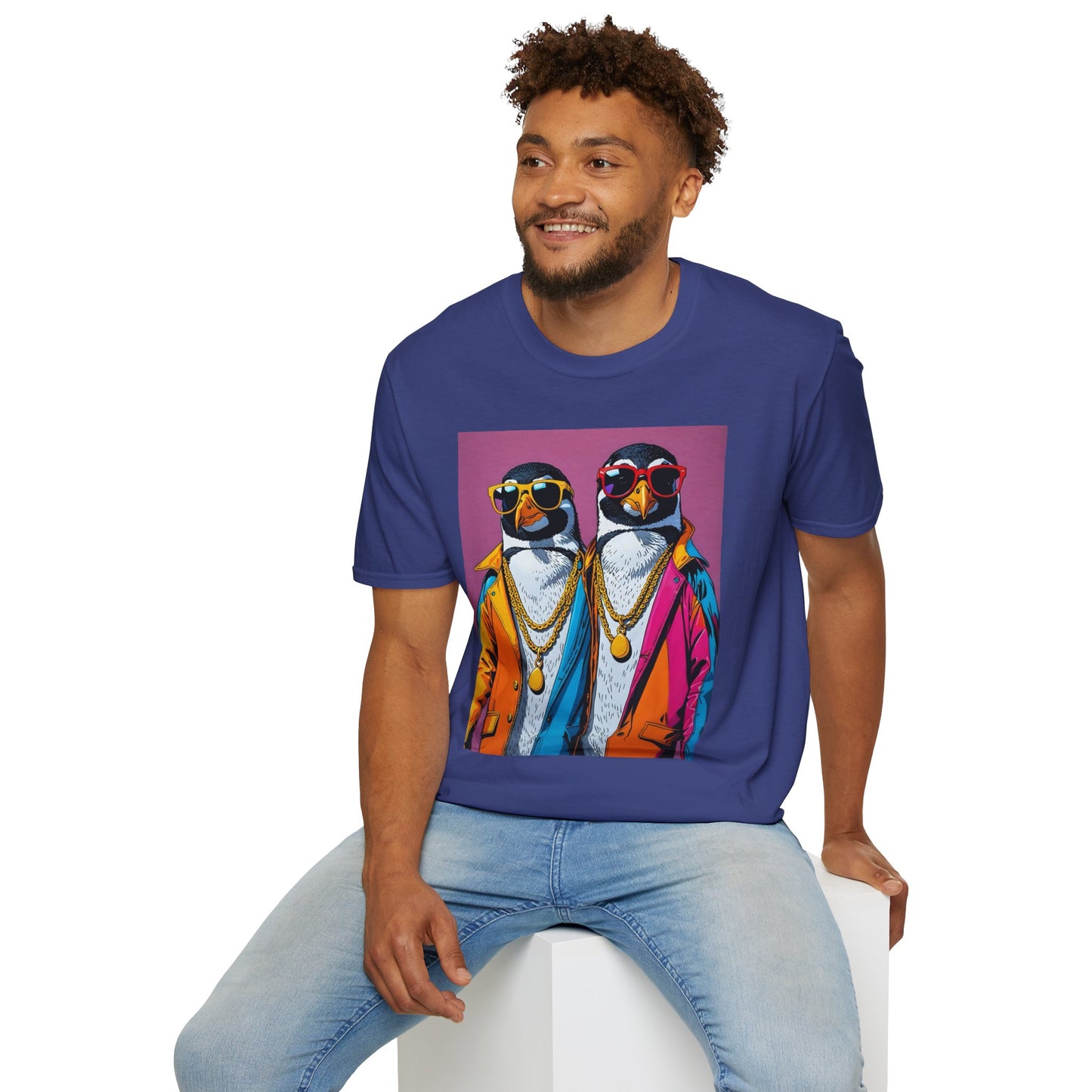 Cool Penguin Shirt – Funny Hip Hop Penguin Graphic Tee – Gift for Animal Lovers, Streetwear Fans, and People Who Stay Icy Year-Round