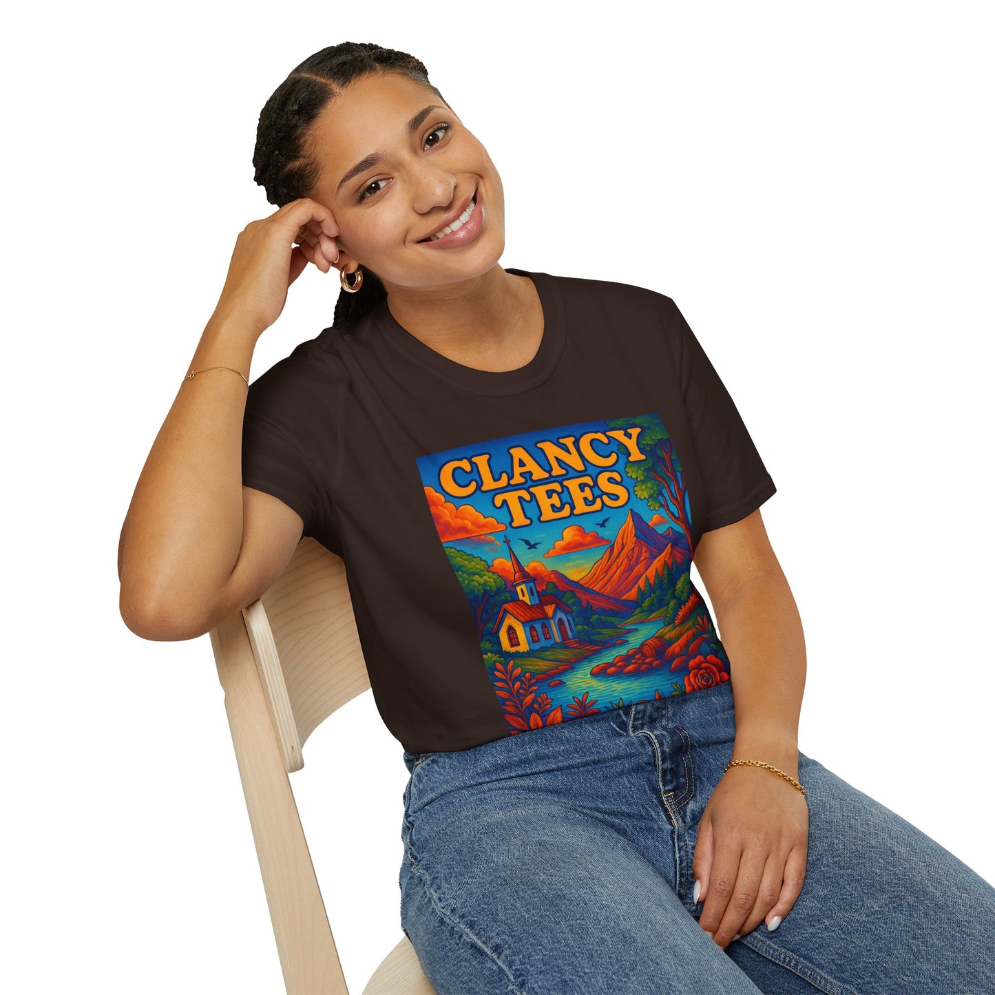 Vibrant Scenic Unisex T-Shirt, Outdoor Adventure Tee, Nature Lover Apparel, Art-Inspired Casual Wear, Gift for All Occasions, Clancy Tees