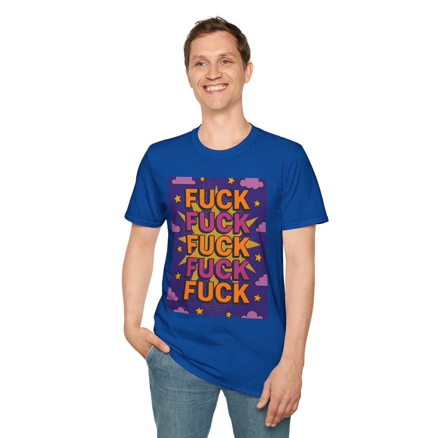Stacked Fuck Shirt – Funny Profanity Graphic Tee for Overstimulated Adults, Stress Relief Wear, Gift for Burnouts, Cynics, and Sarcastic Friends