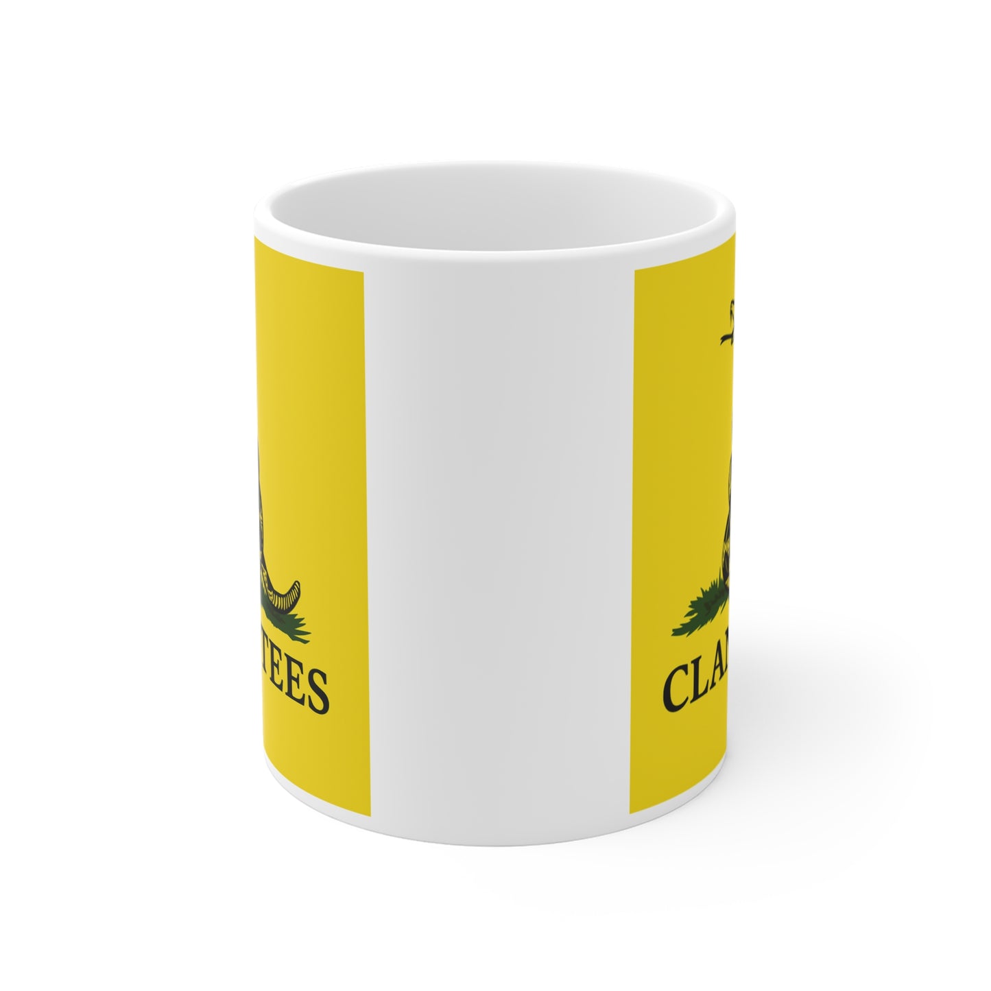 Don’t Tread On Clancy Tees Coffee Mug Funny Snake Graphic Ceramic Mug Patriotic Novelty Gift